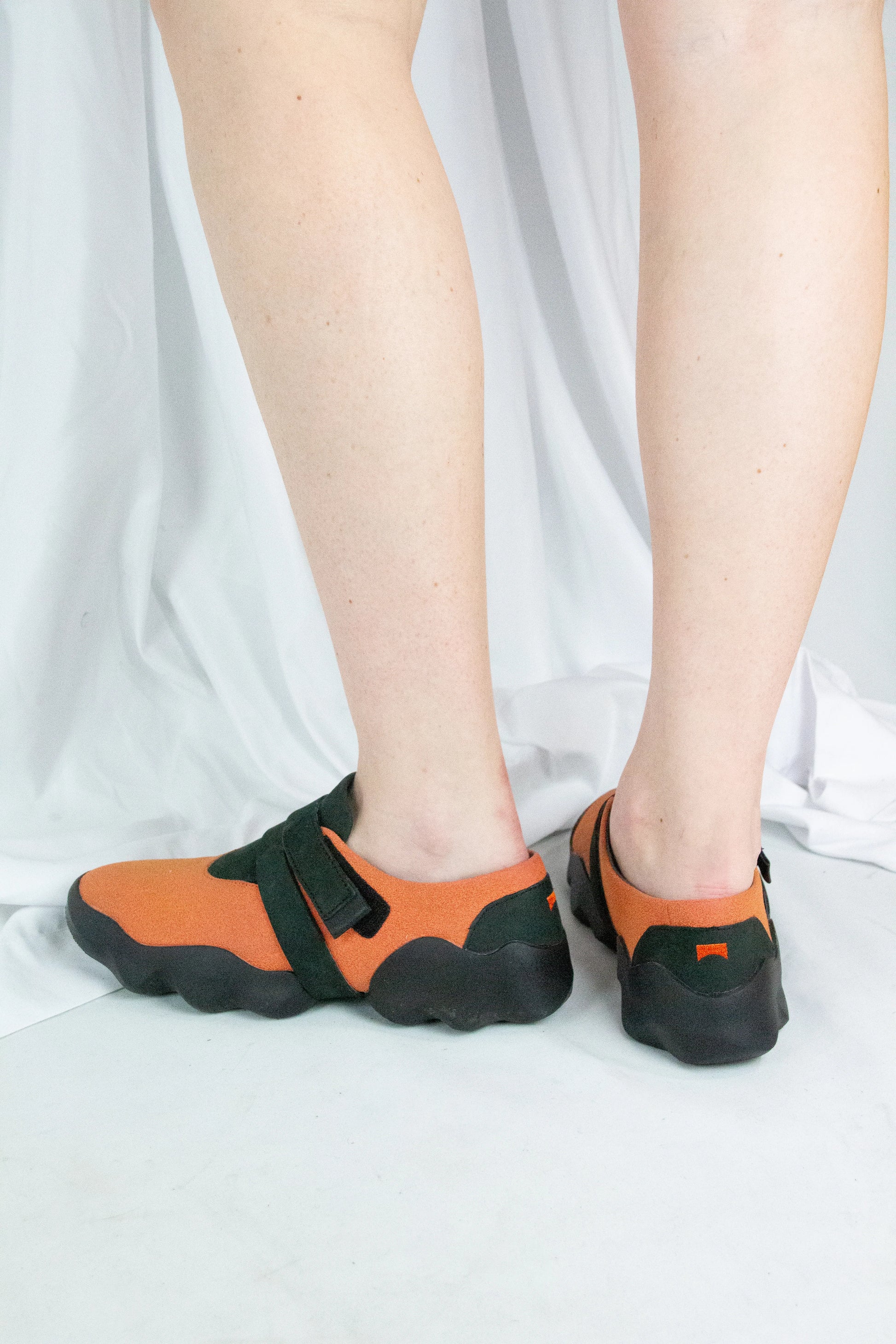 Orange Sneakers with Black Details