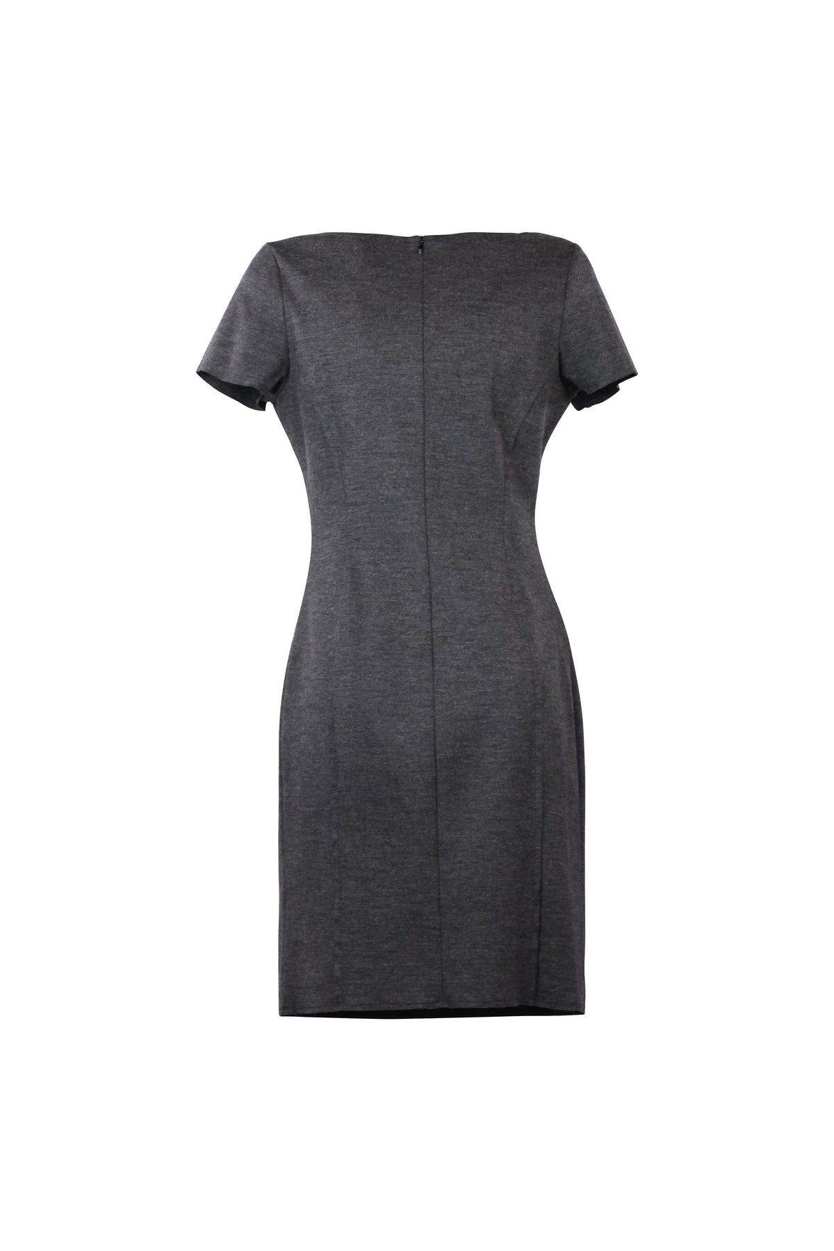 Charcoal Wool-Blend Dress & Blazer Coat Set