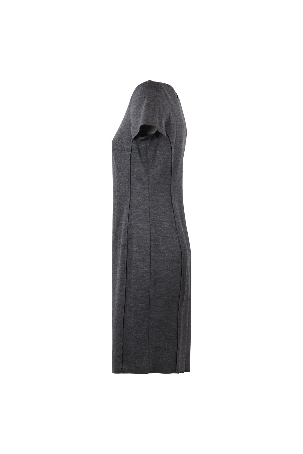 Charcoal Wool-Blend Dress & Blazer Coat Set