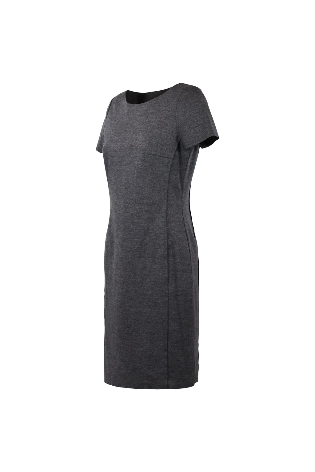 Charcoal Wool-Blend Dress & Blazer Coat Set