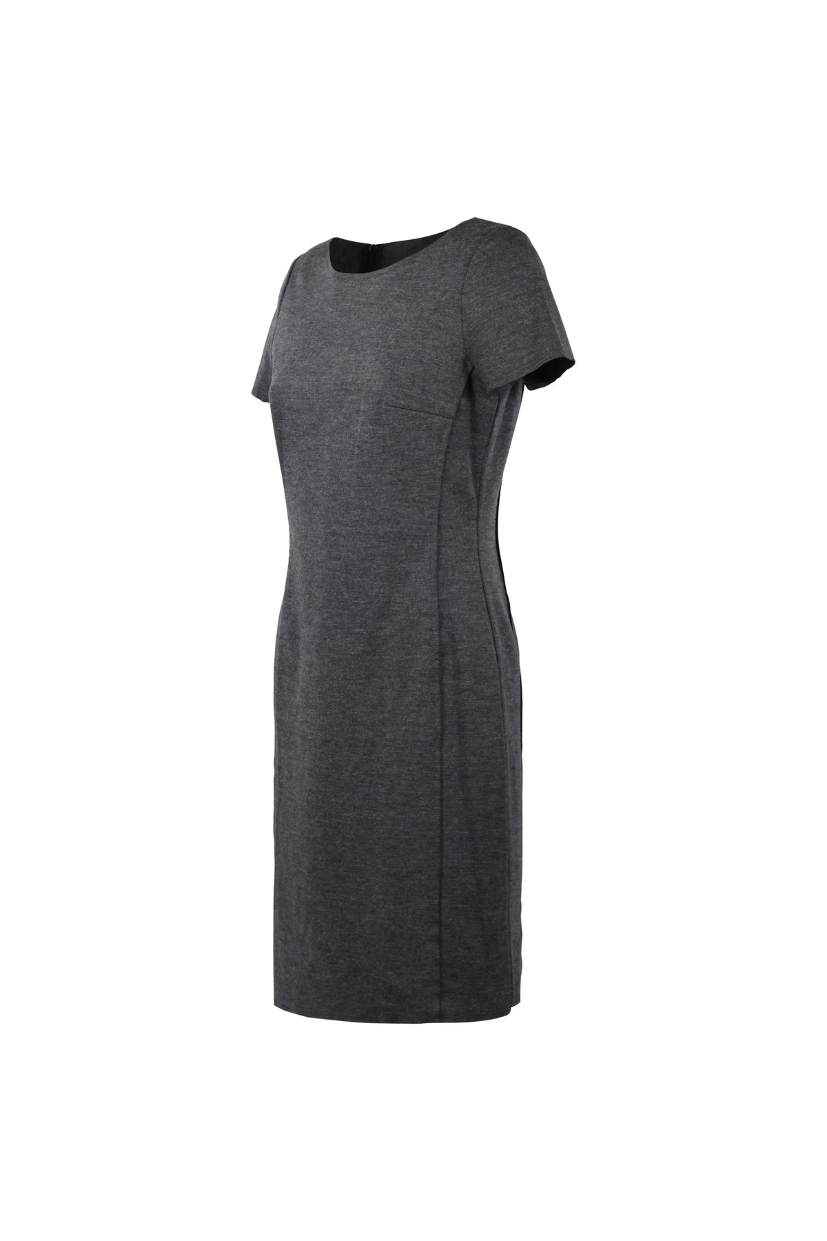 Charcoal Wool-Blend Dress & Blazer Coat Set