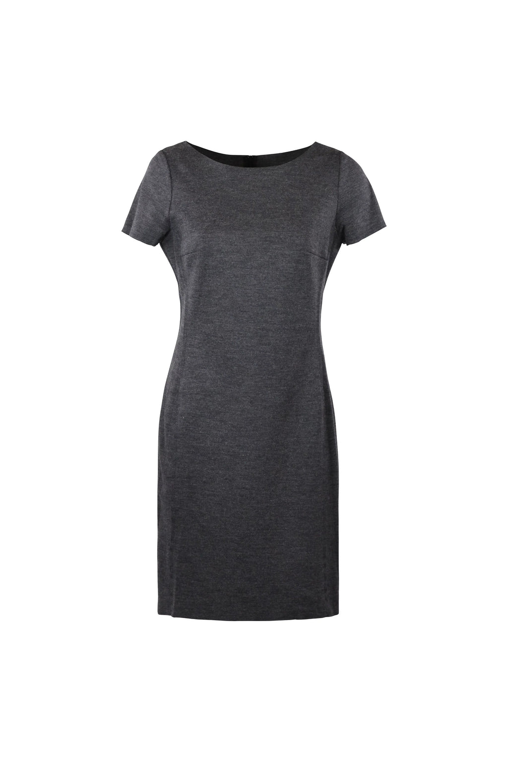 Charcoal Wool-Blend Dress & Blazer Coat Set