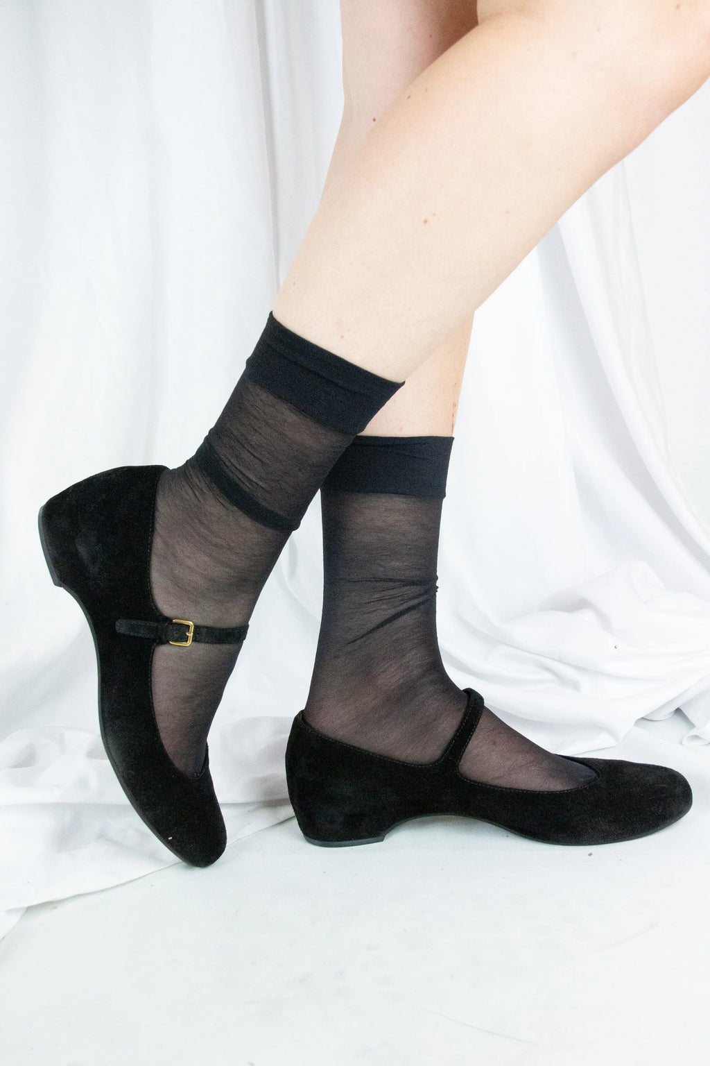 Ballerine Mary Jane in pelle scamosciata