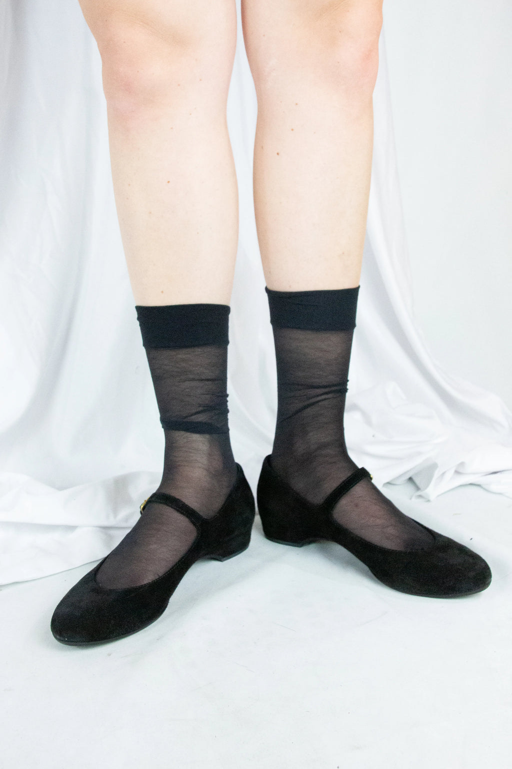 Ballerine Mary Jane in pelle scamosciata