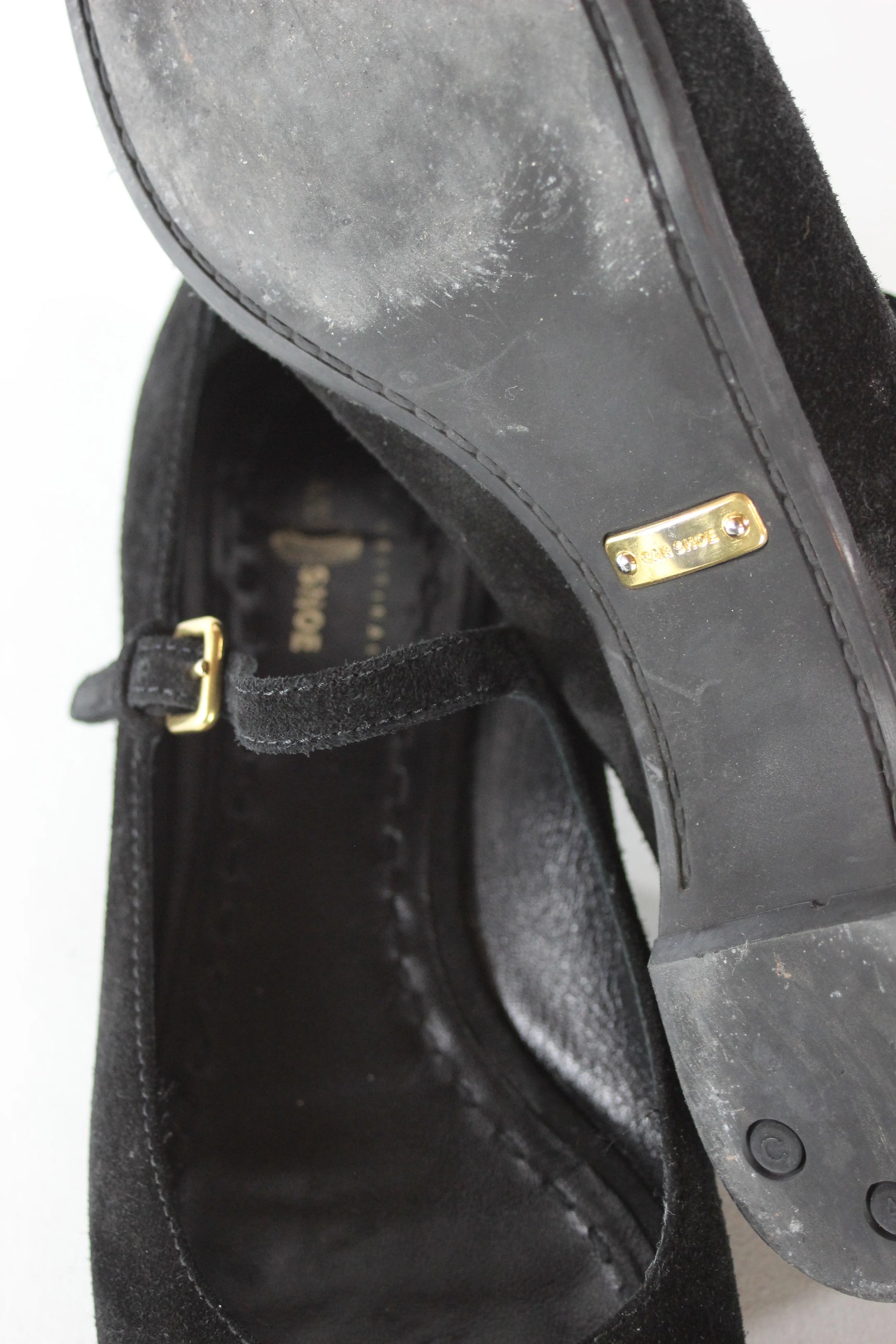 Suede Mary Jane ballet flats