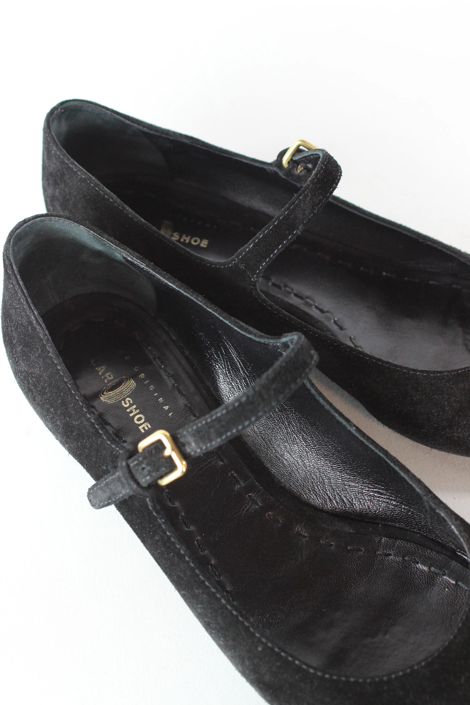 Suede Mary Jane ballet flats