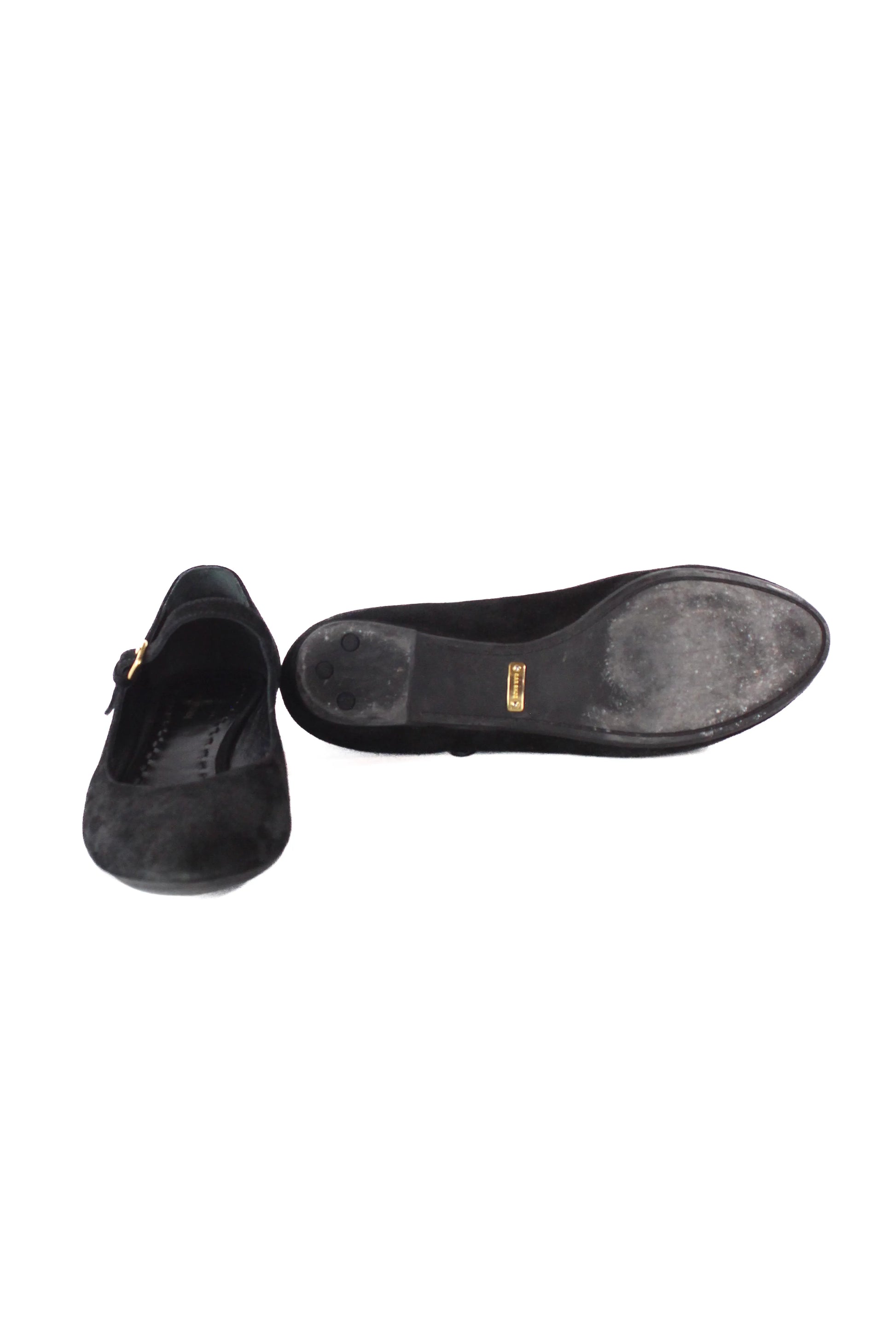 Suede Mary Jane ballet flats
