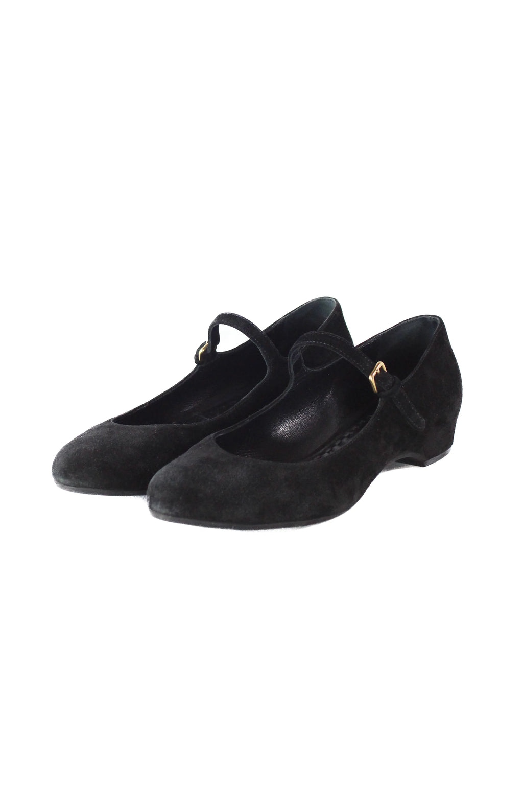 Suede Mary Jane ballet flats