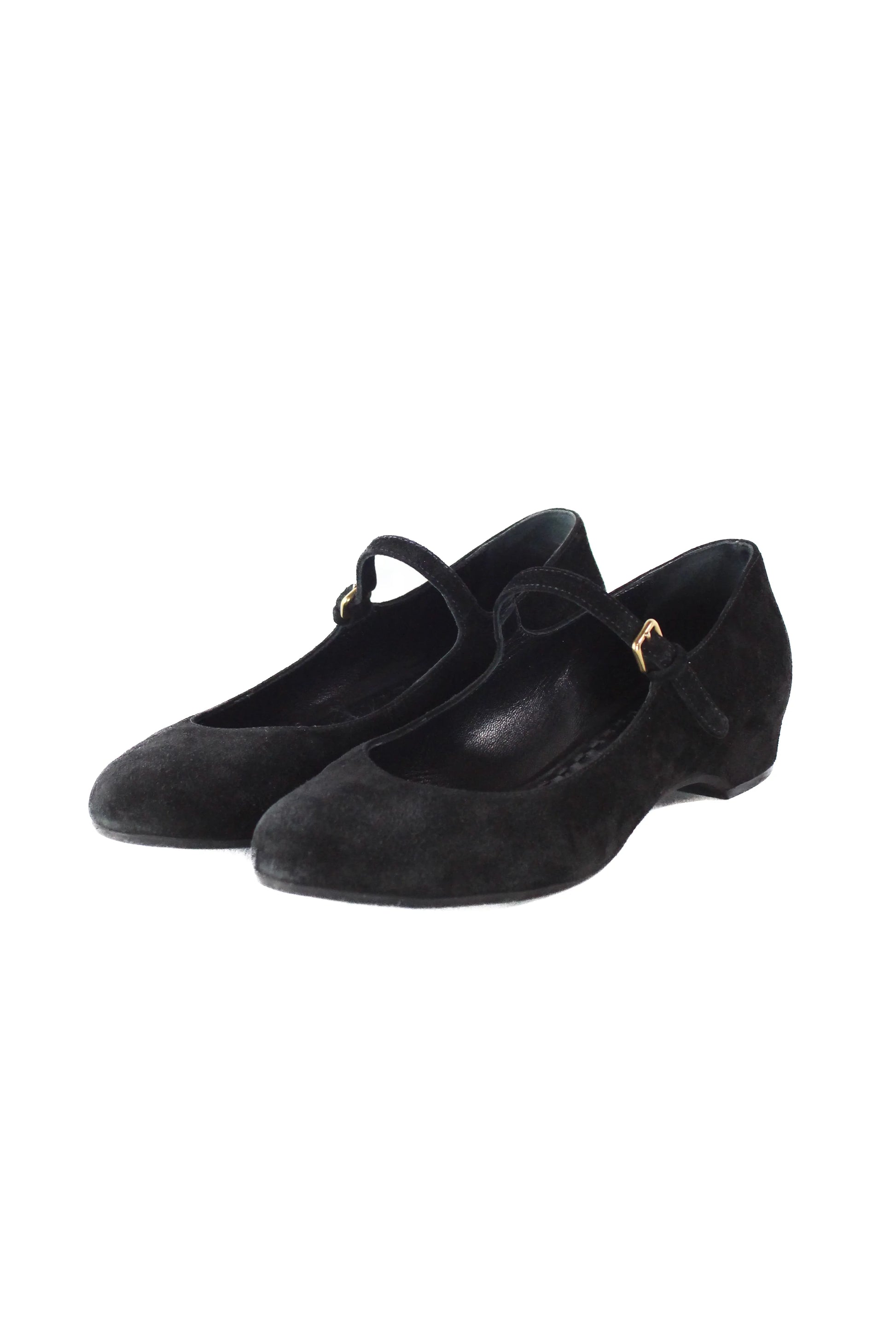 Suede Mary Jane ballet flats