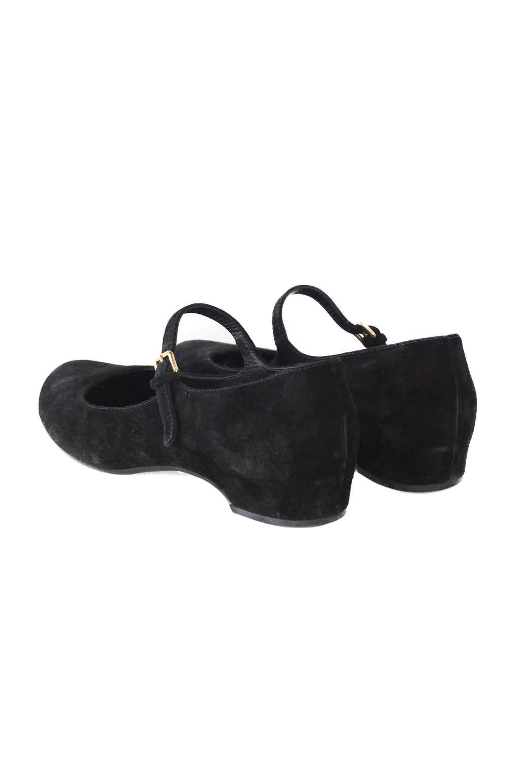 Suede Mary Jane ballet flats