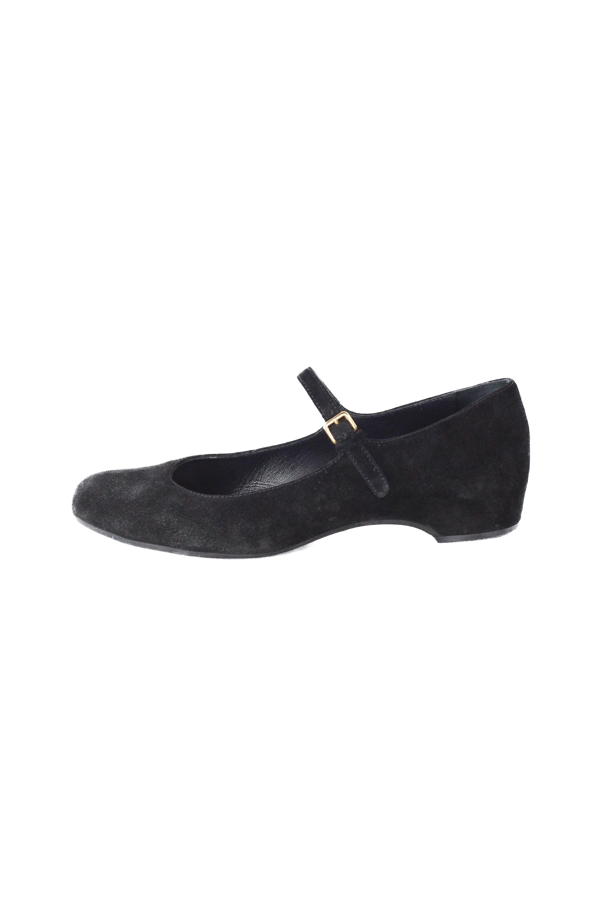Suede Mary Jane ballet flats