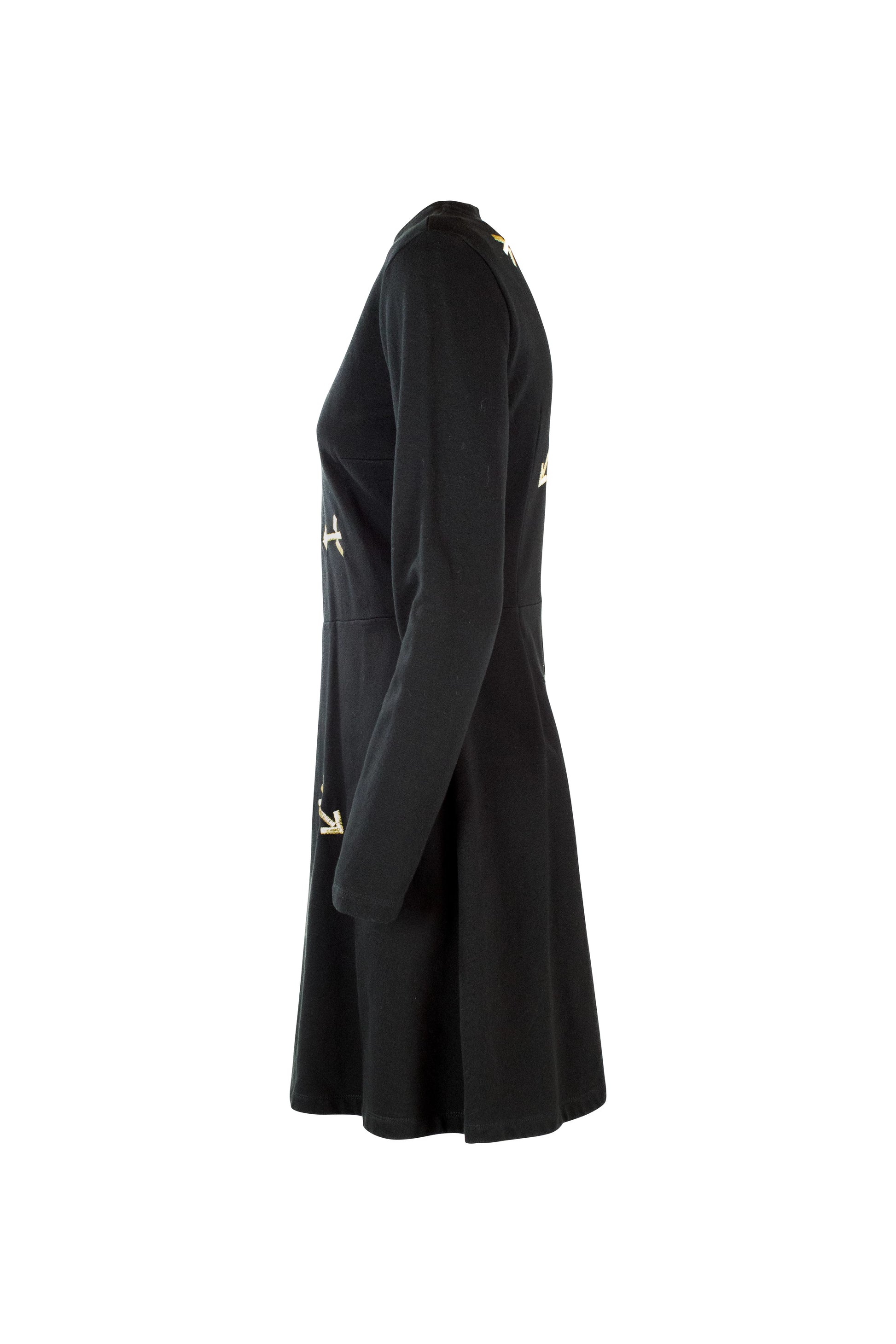Skater skirt dress with embroidery FW2014