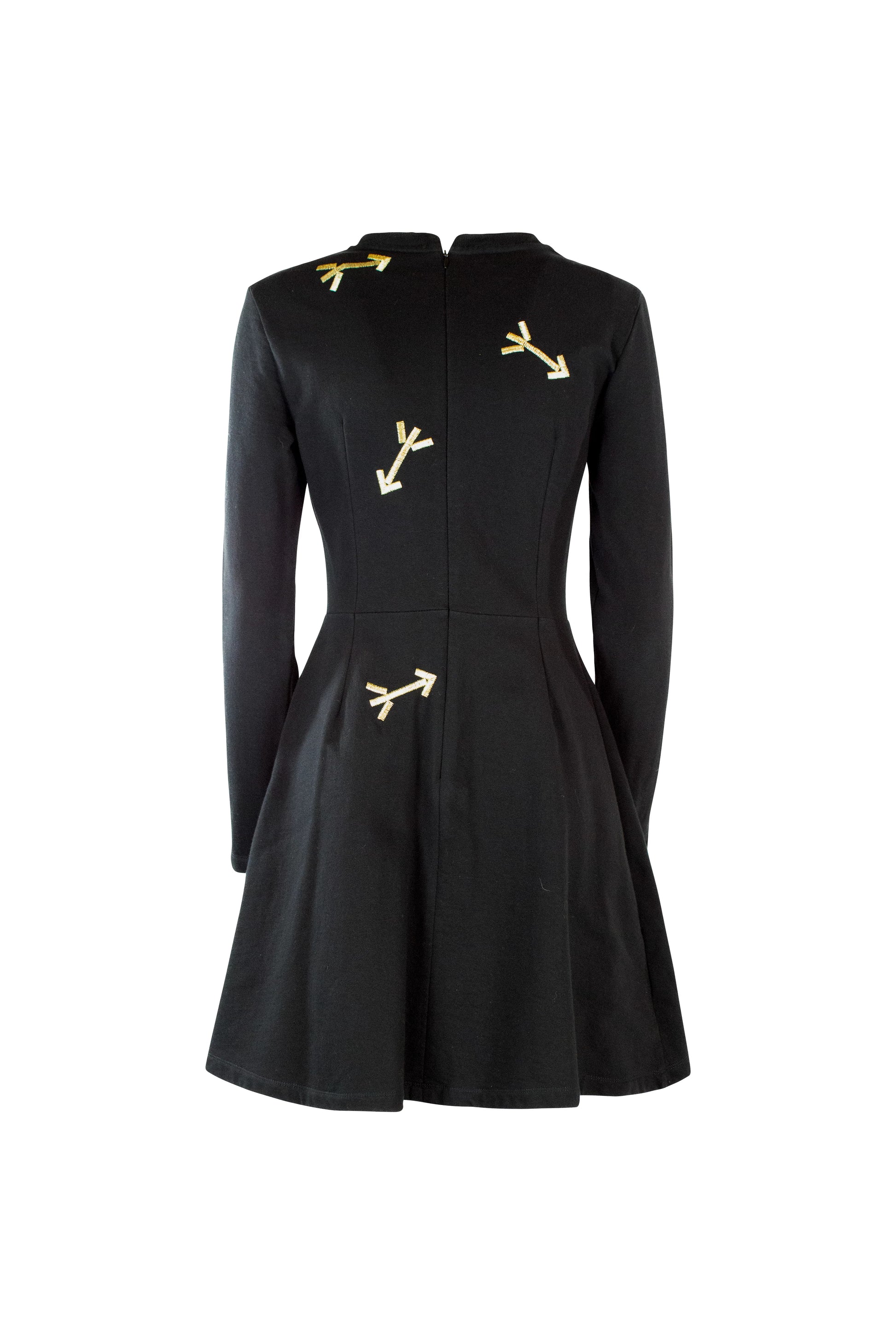 Skater skirt dress with embroidery FW2014