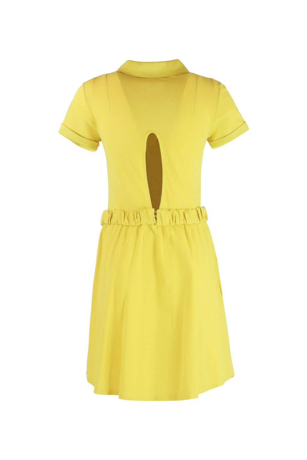 Yellow Cotton Polo Dress