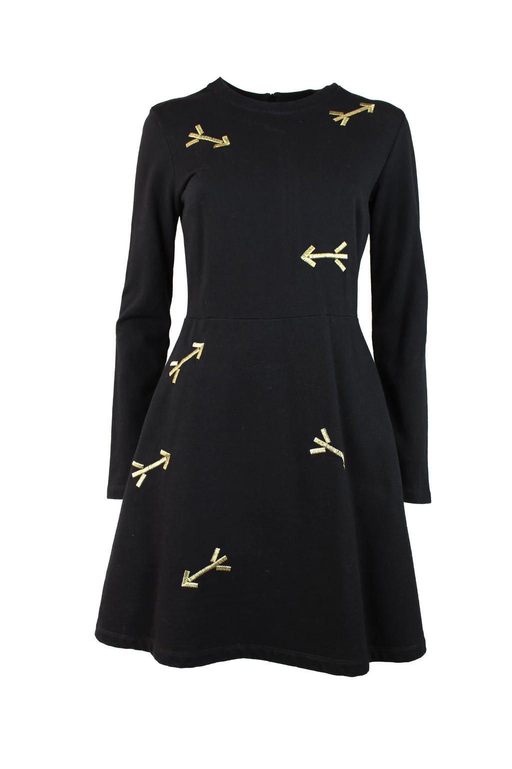 Skater skirt dress with embroidery