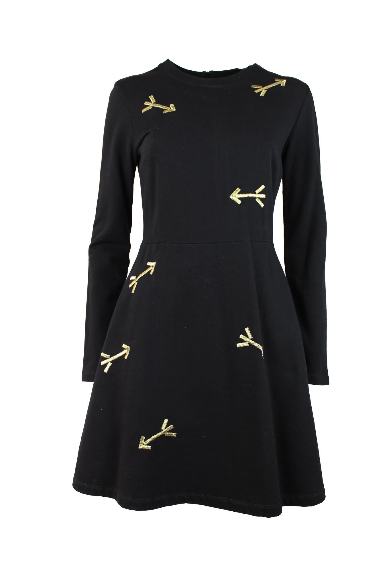 Skater skirt dress with embroidery