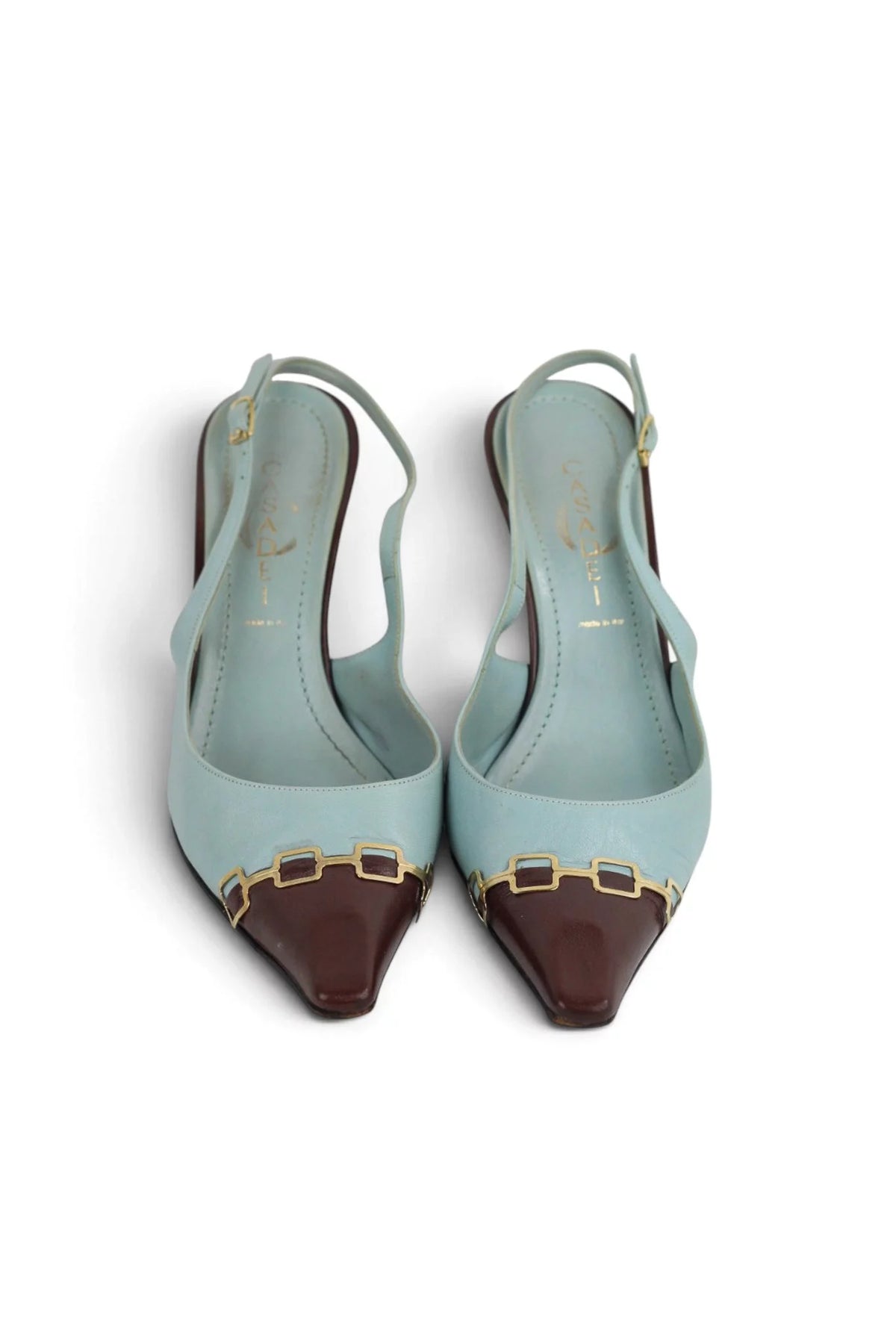Two-Tone Slingback Heels