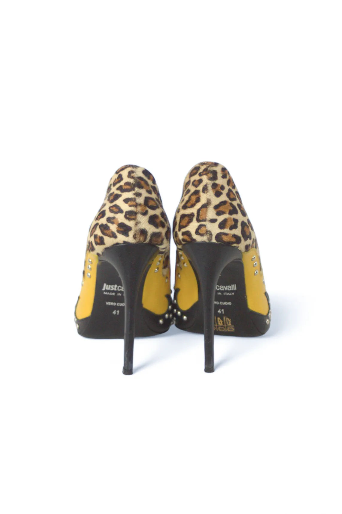 Flame and leopard print pumps