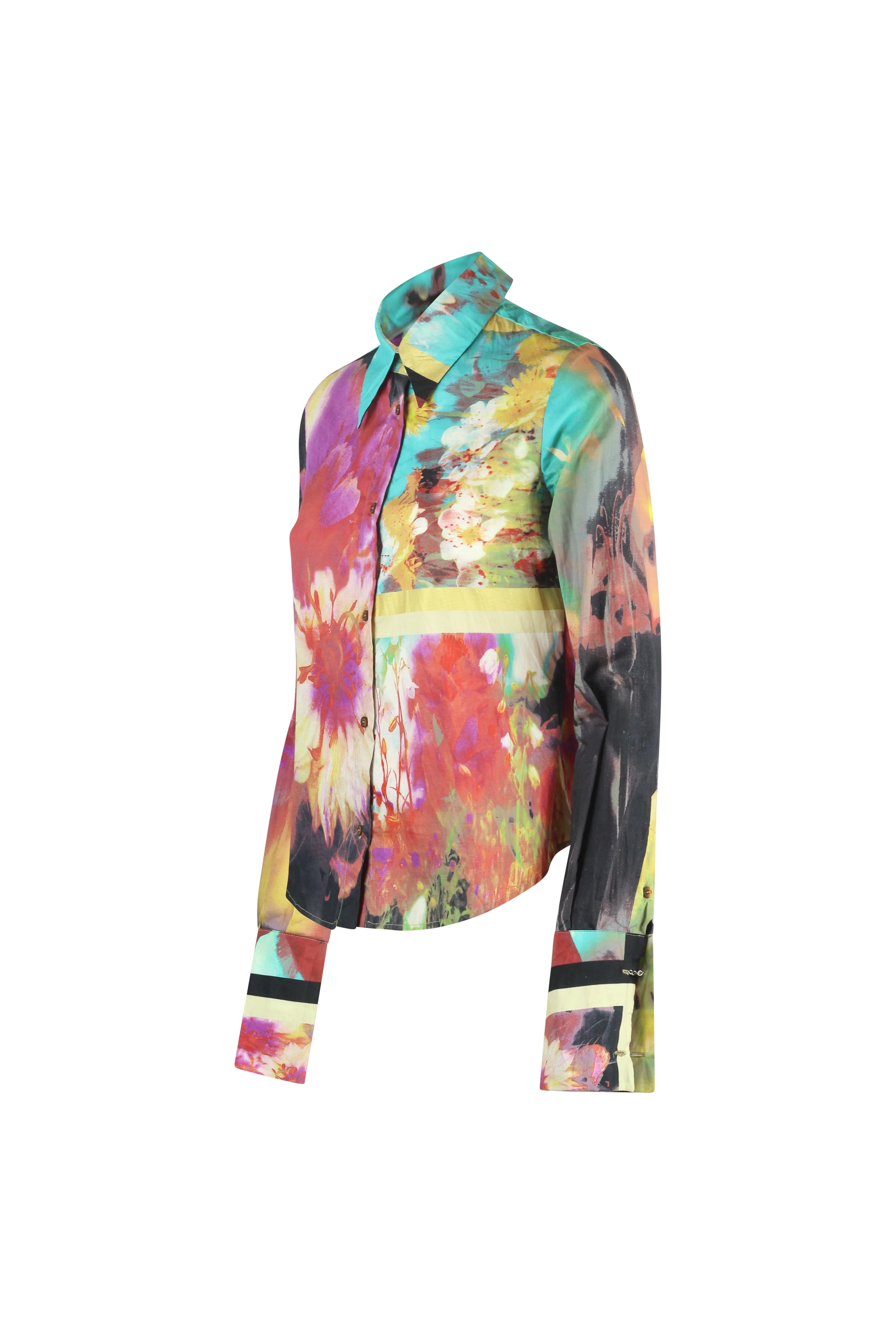 Colourful Slim-Fit Cotton Shirt