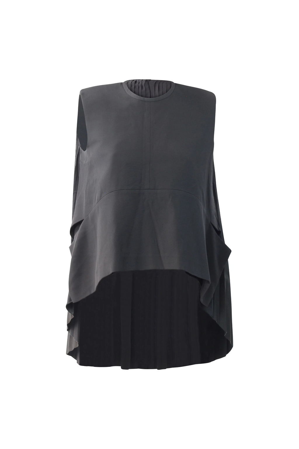 Plissé Silk Panel Sleeveless Top SS2012