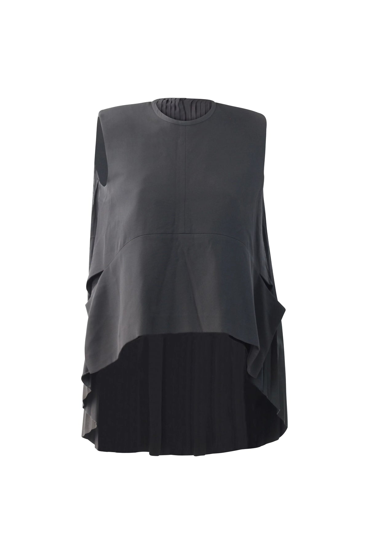 Plissé Silk Panel Sleeveless Top SS2012