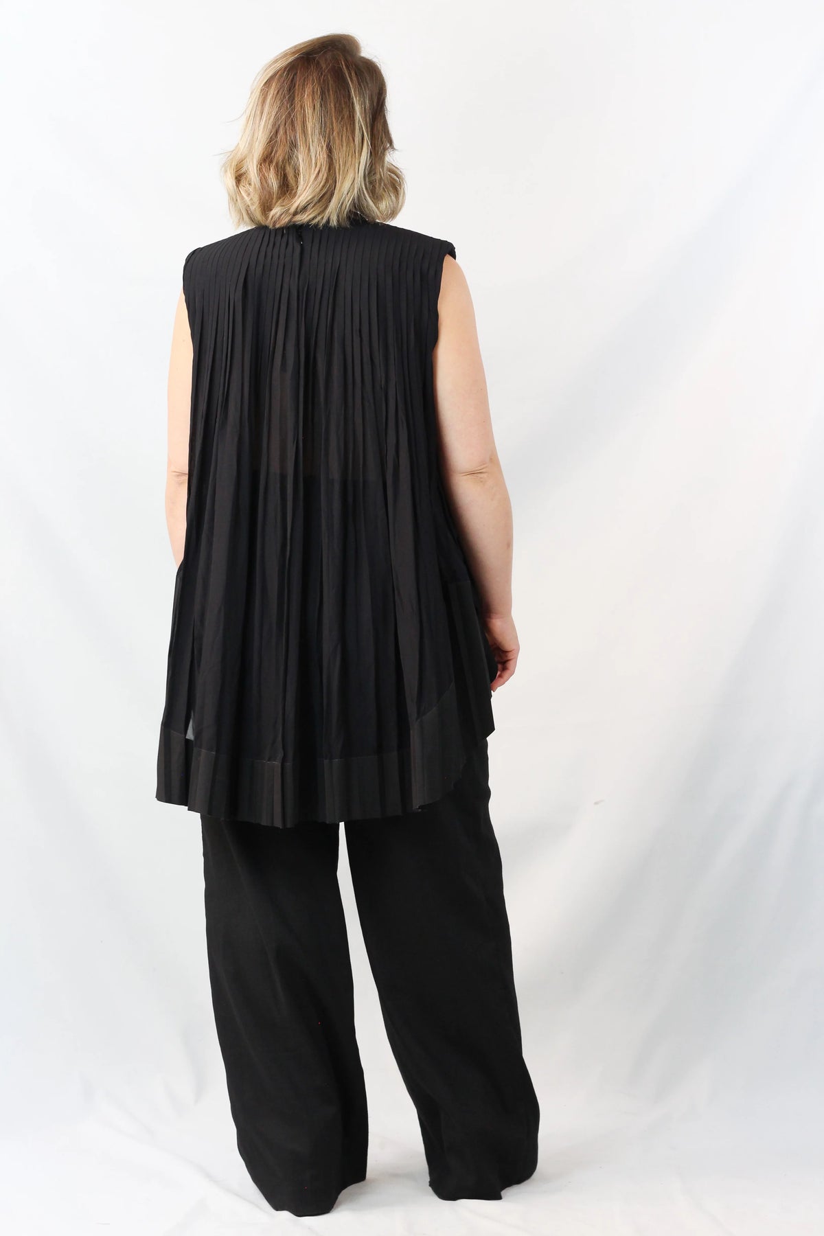 Plissé Silk Panel Sleeveless Top SS2012