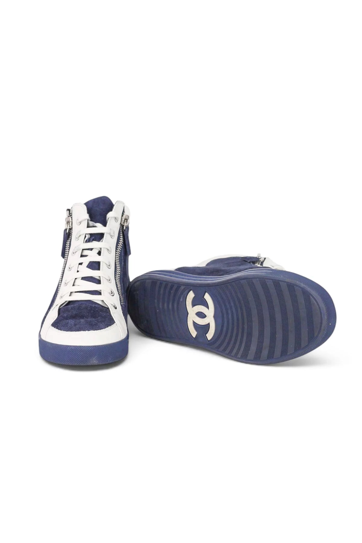 Suede & Leather High-Top Sneakers