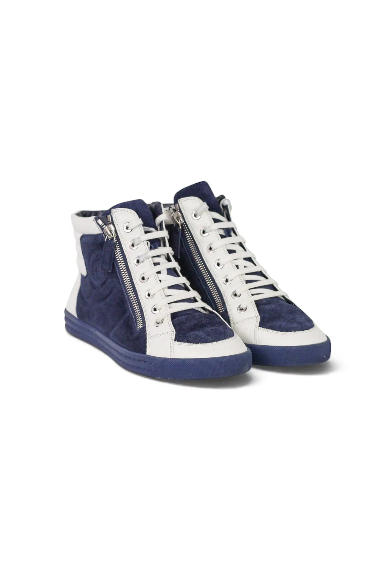 Suede & Leather High-Top Sneakers