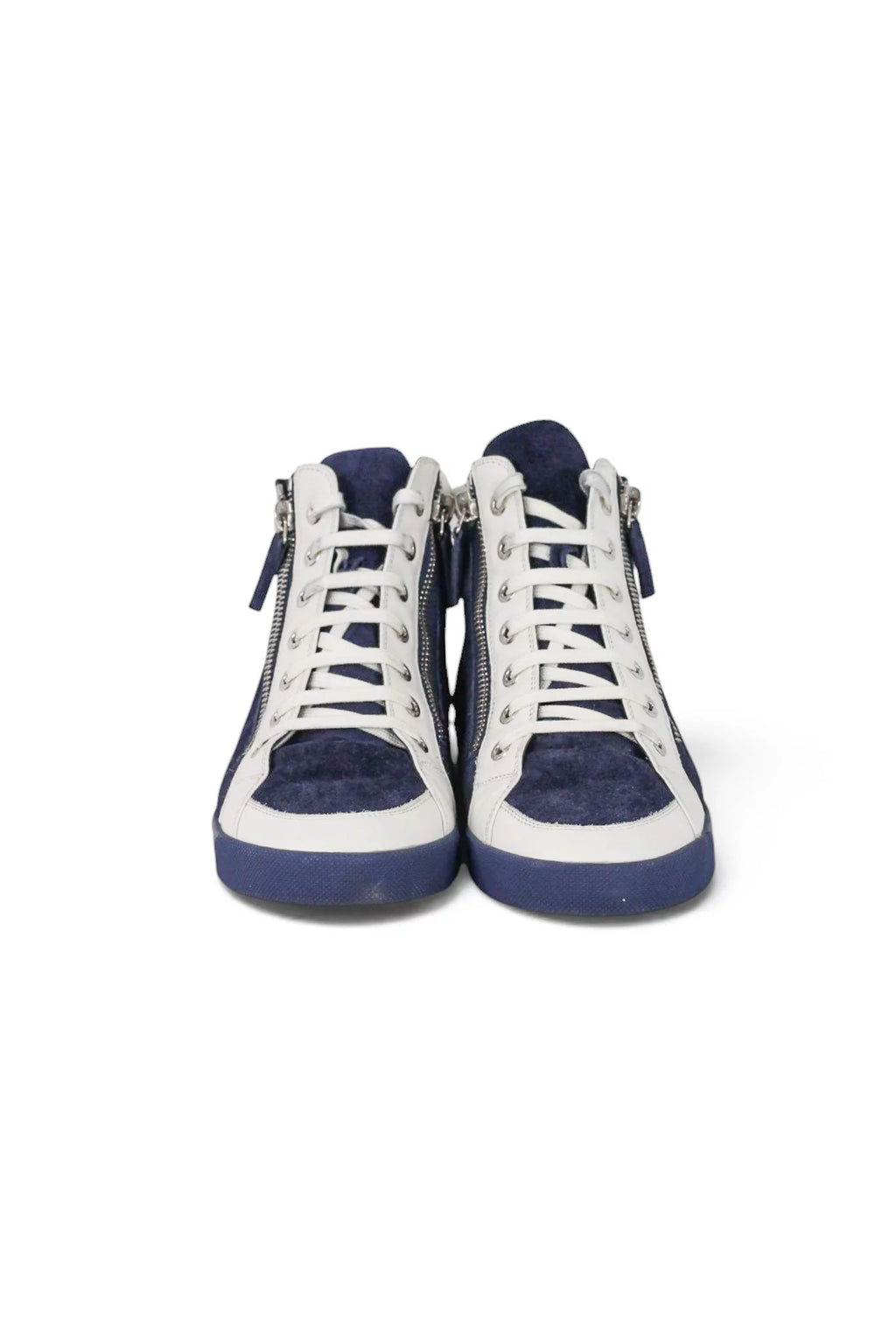 Suede & Leather High-Top Sneakers