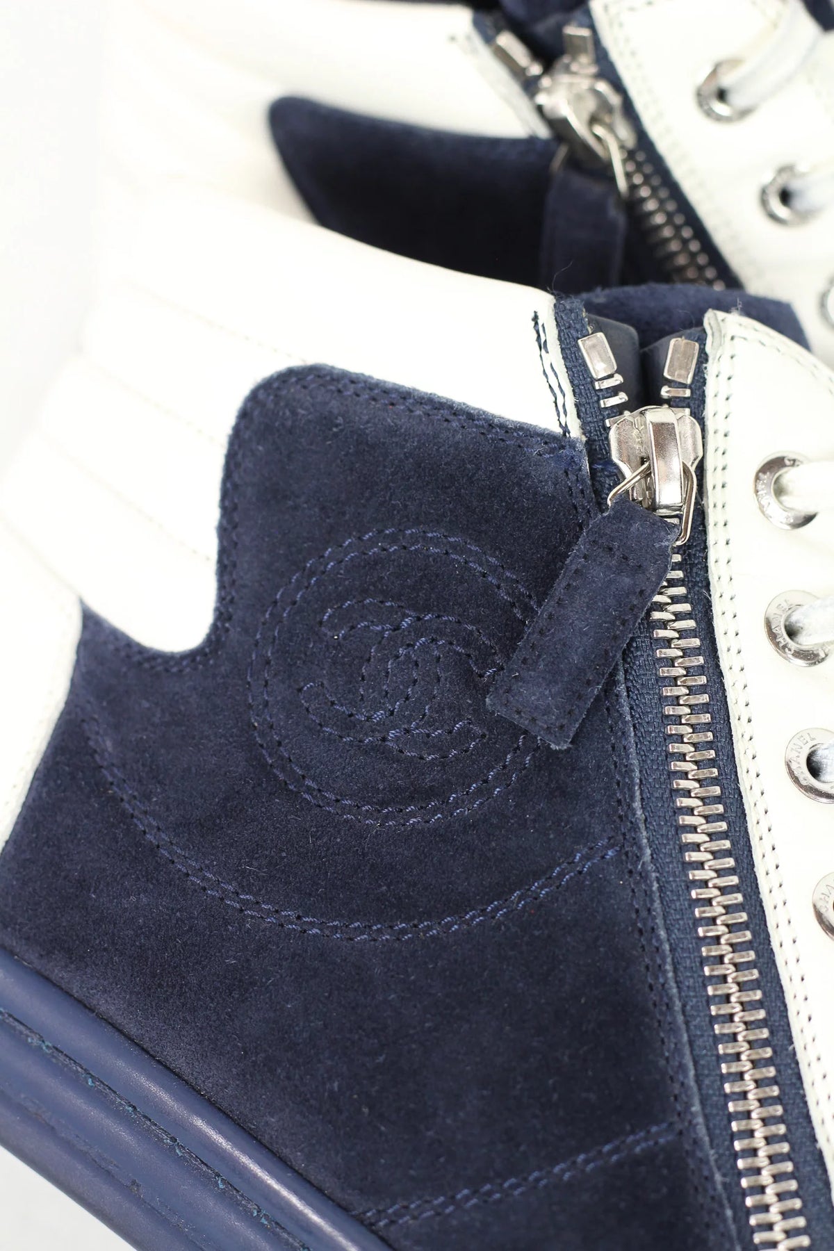 Suede & Leather High-Top Sneakers