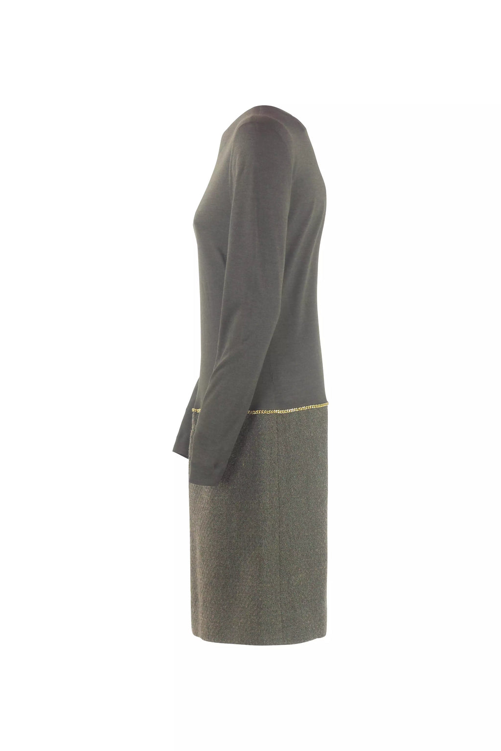Cashmere Silk & Tweed Chain Dress