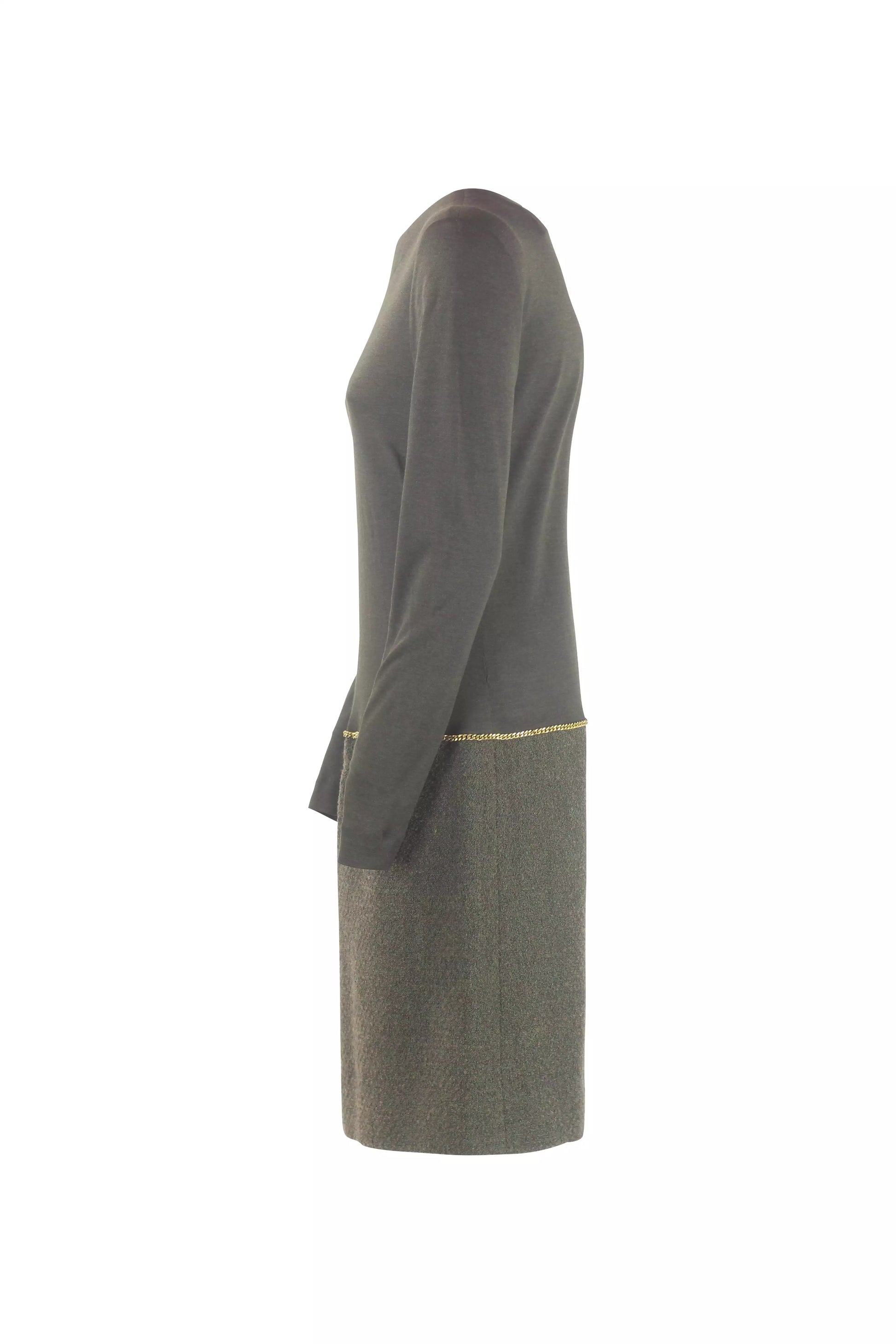 Cashmere Silk & Tweed Chain Dress