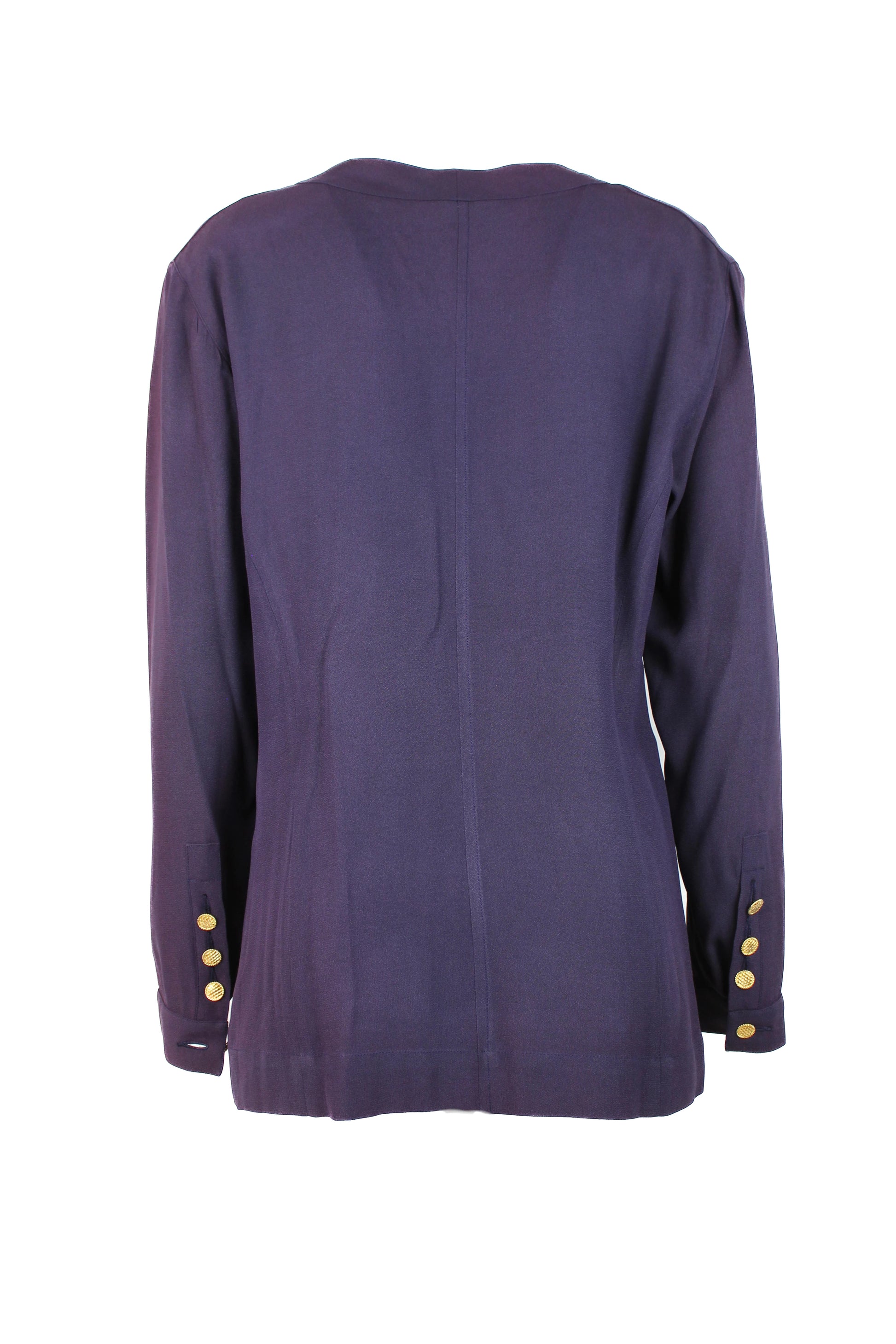 Vintage Purple Silk Blouse