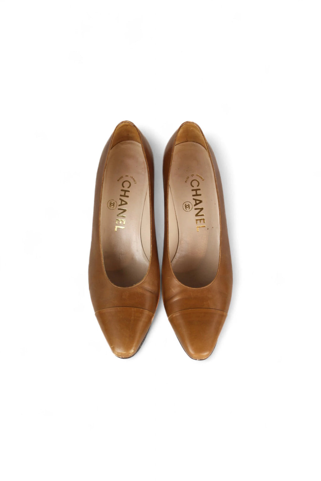 Vintage Tan Leather Pumps