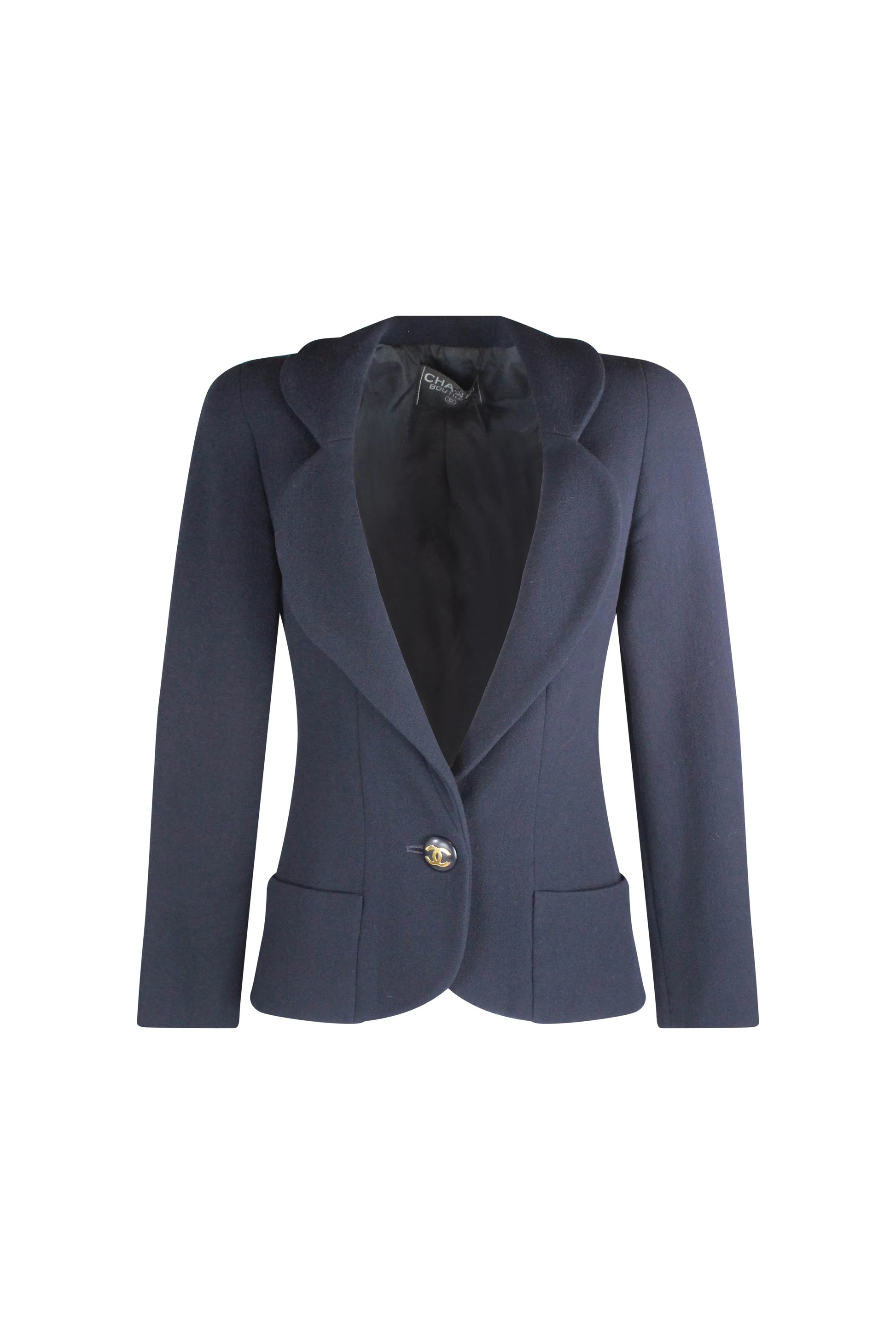 Wool and Silk Jacket with Gold Hardware
