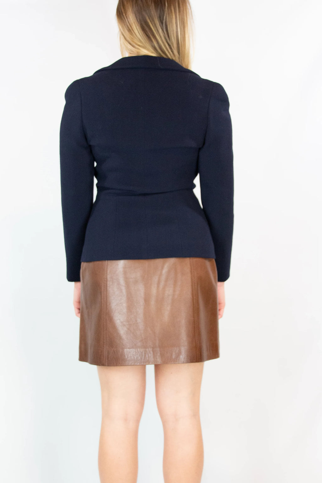 Wool and Silk Jacket with Gold Hardware