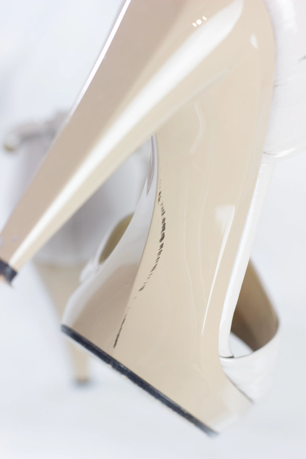 Beige Patent Sandals