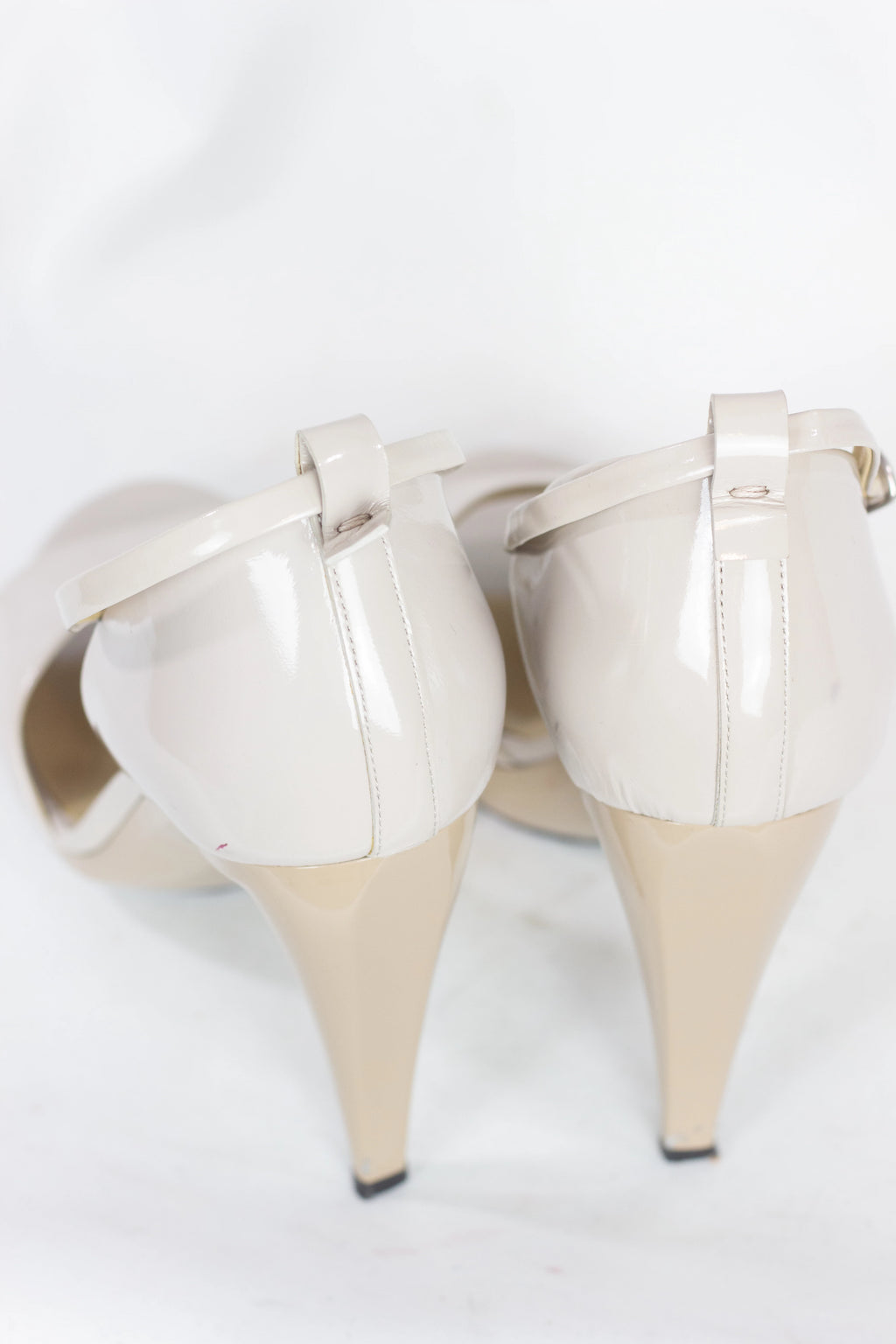 Beige Patent Sandals