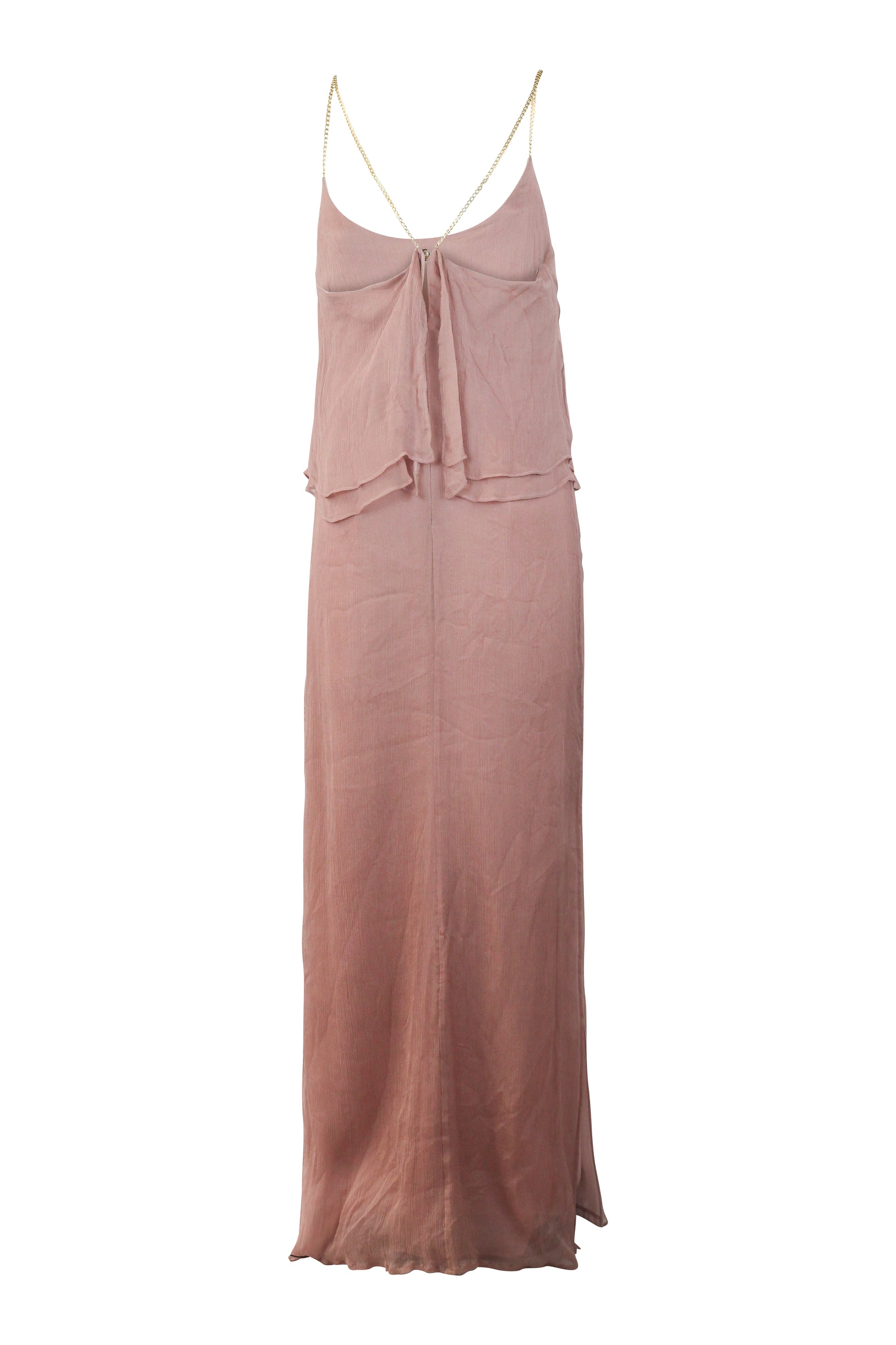 Chain-Strap Maxi Dress in Dusty Rose