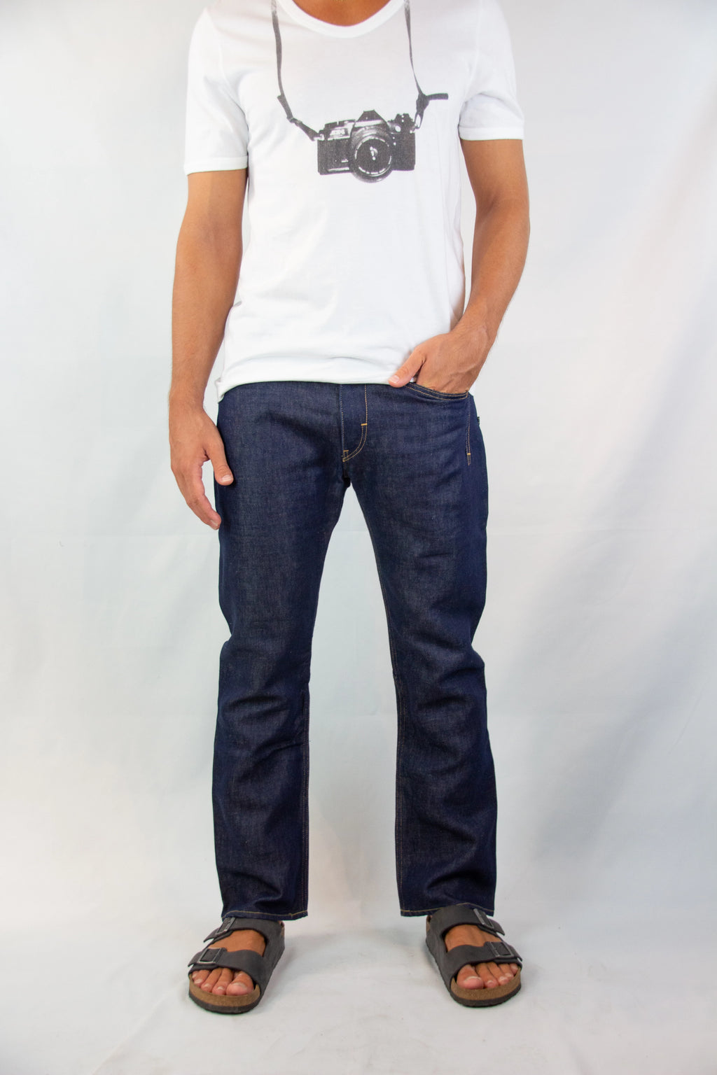 Dark Wash Regular Fit Denim