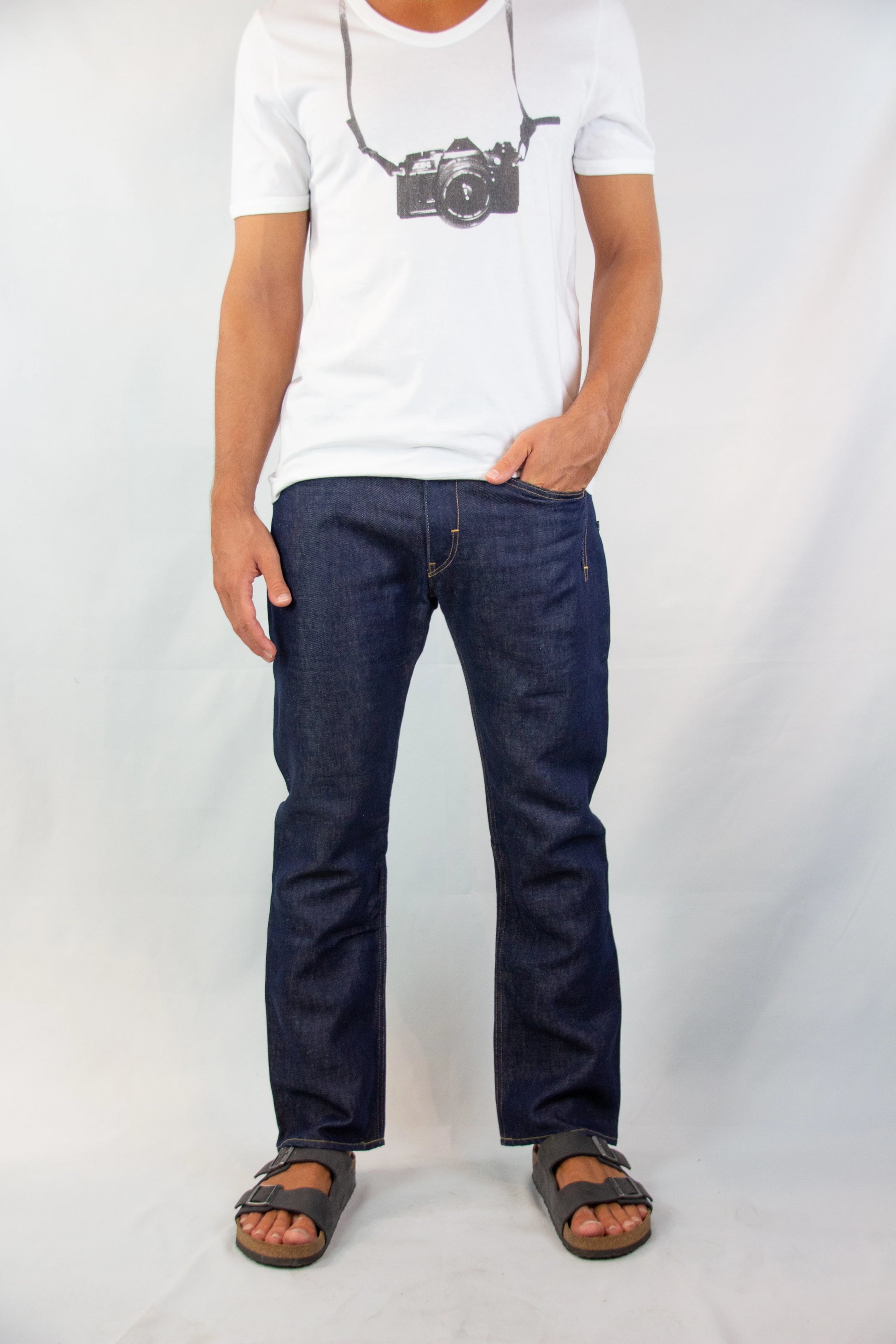 Dark Wash Regular Fit Denim