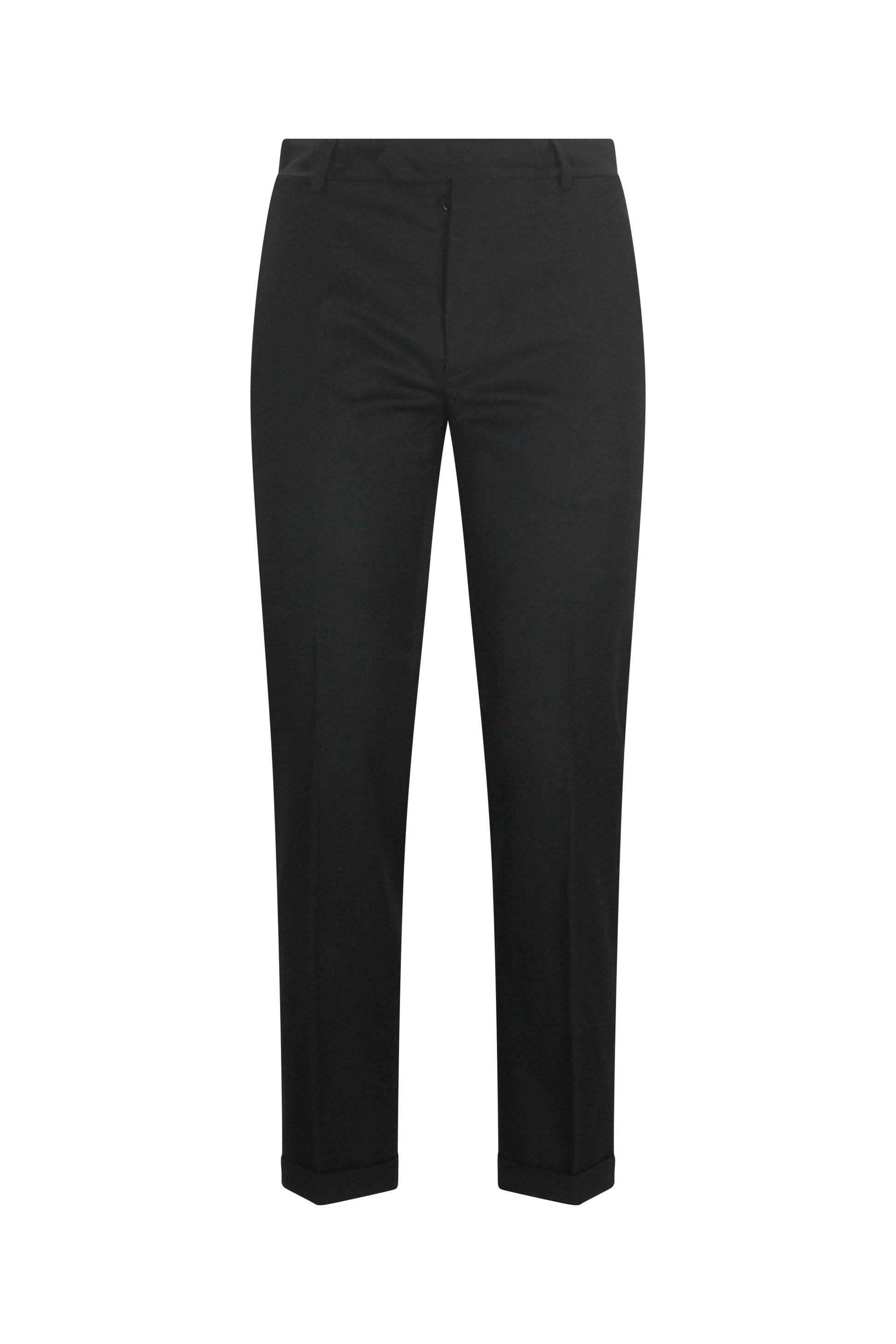 Black Wool Tuxedo Trousers