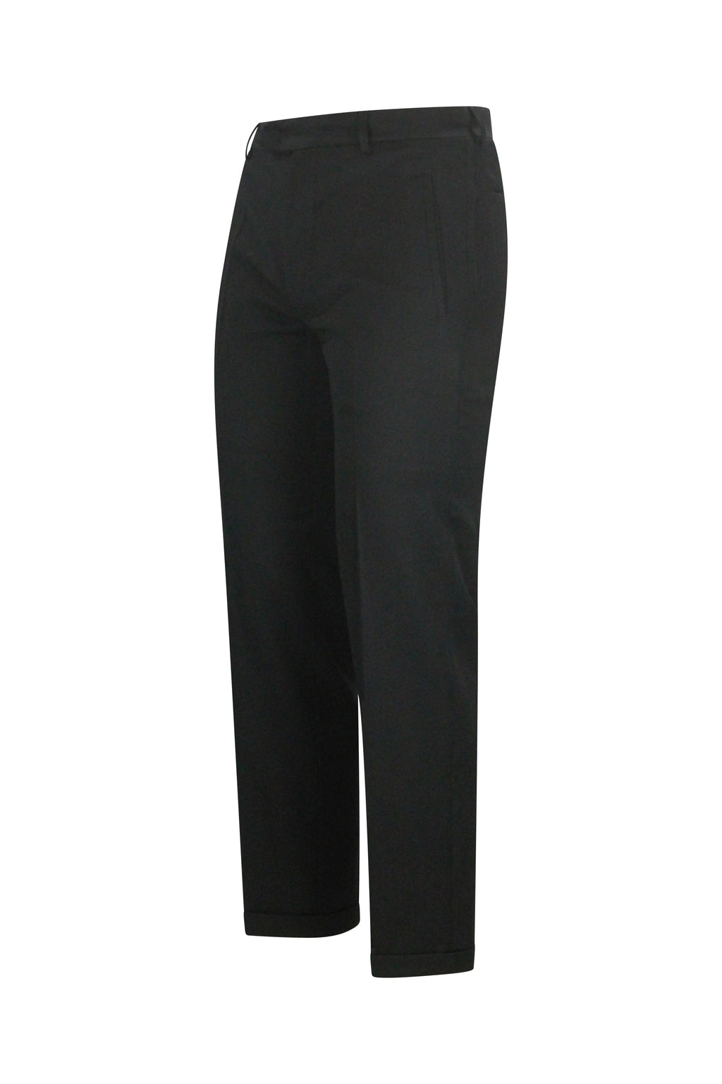 Black Wool Tuxedo Trousers