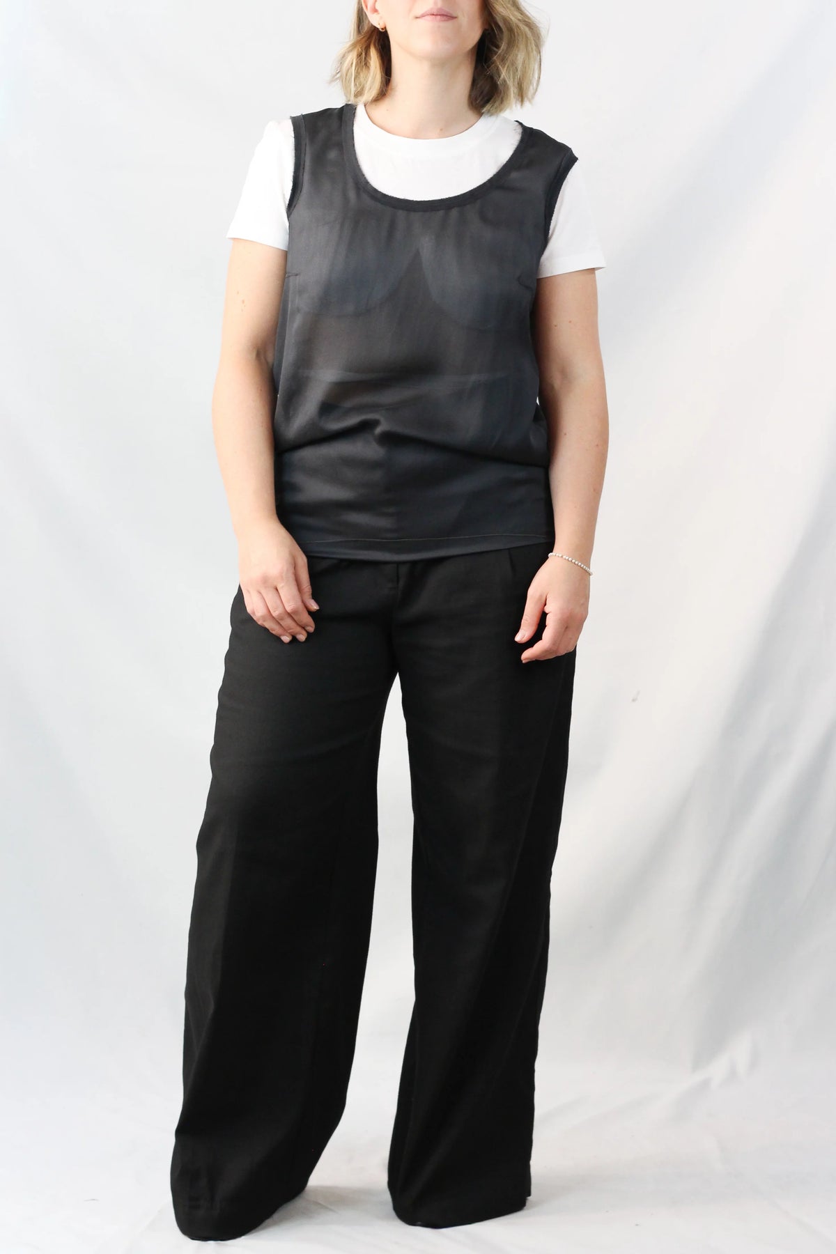 Silk Sleeveless Top