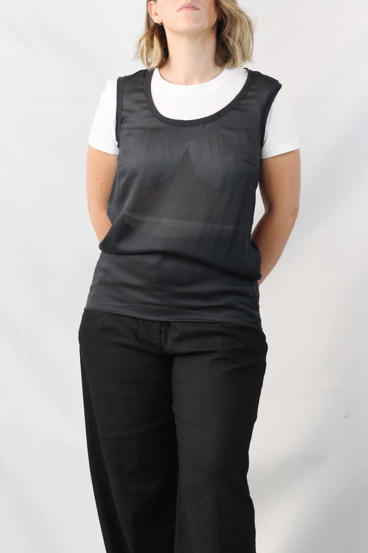 Silk Sleeveless Top
