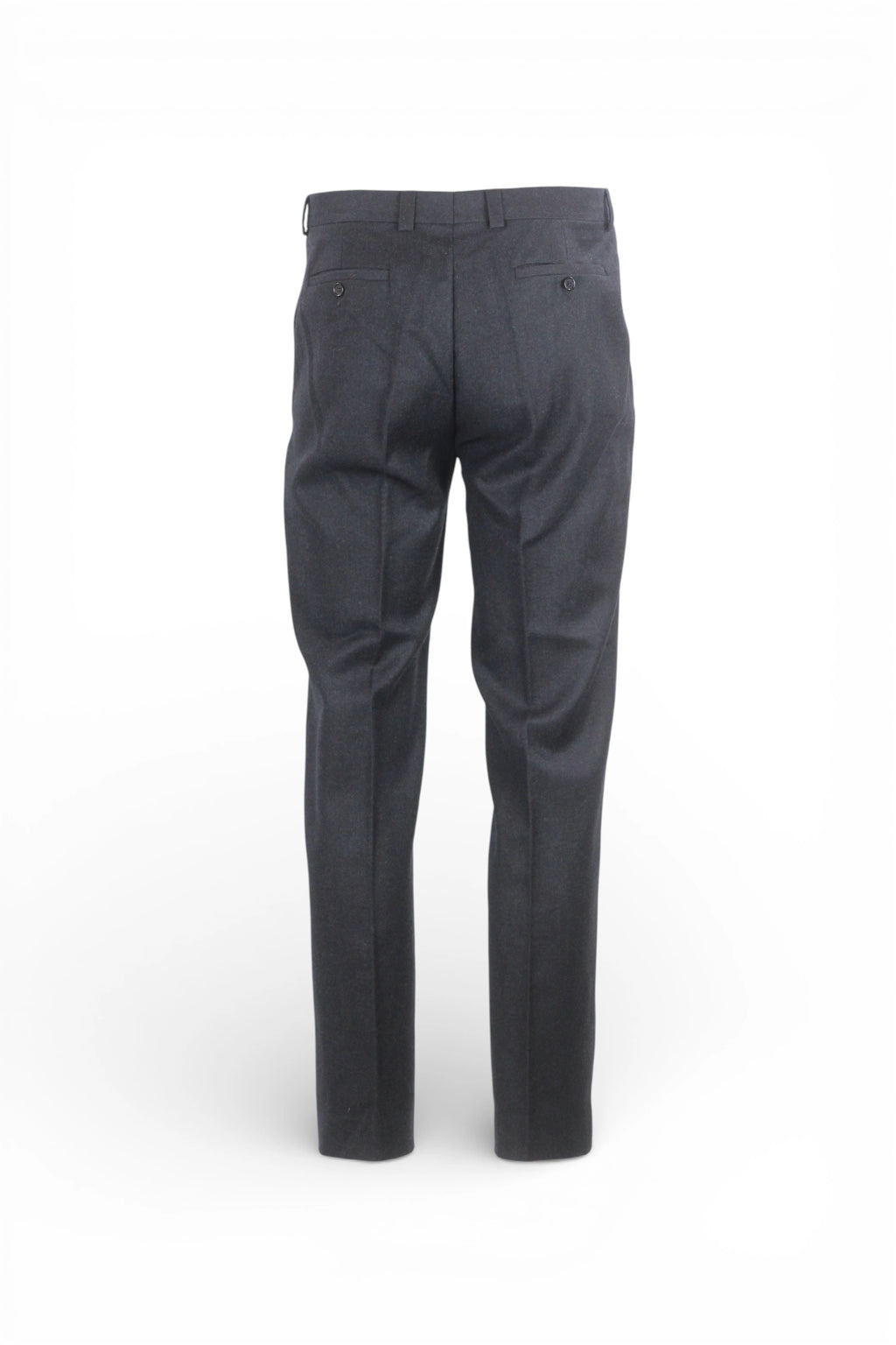 Black High-Waisted Wool Twill Trousers