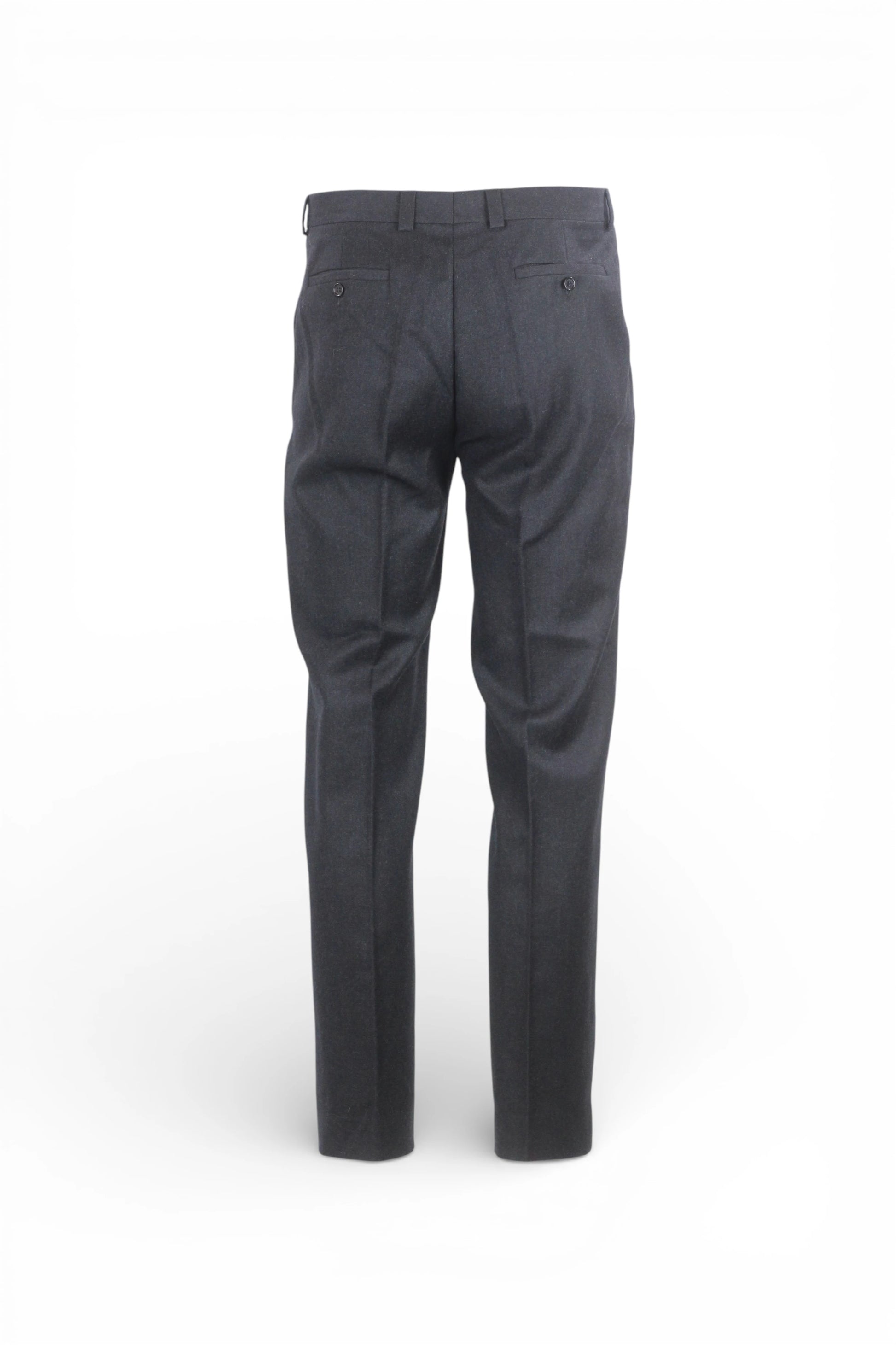 Black High-Waisted Wool Twill Trousers