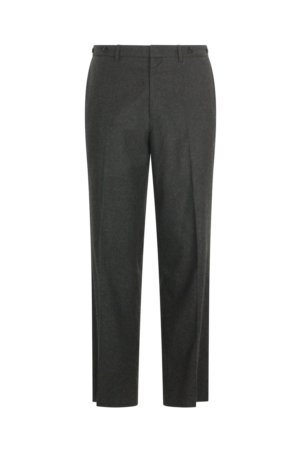 Wool Tailored Trousers in Charcoal Grey