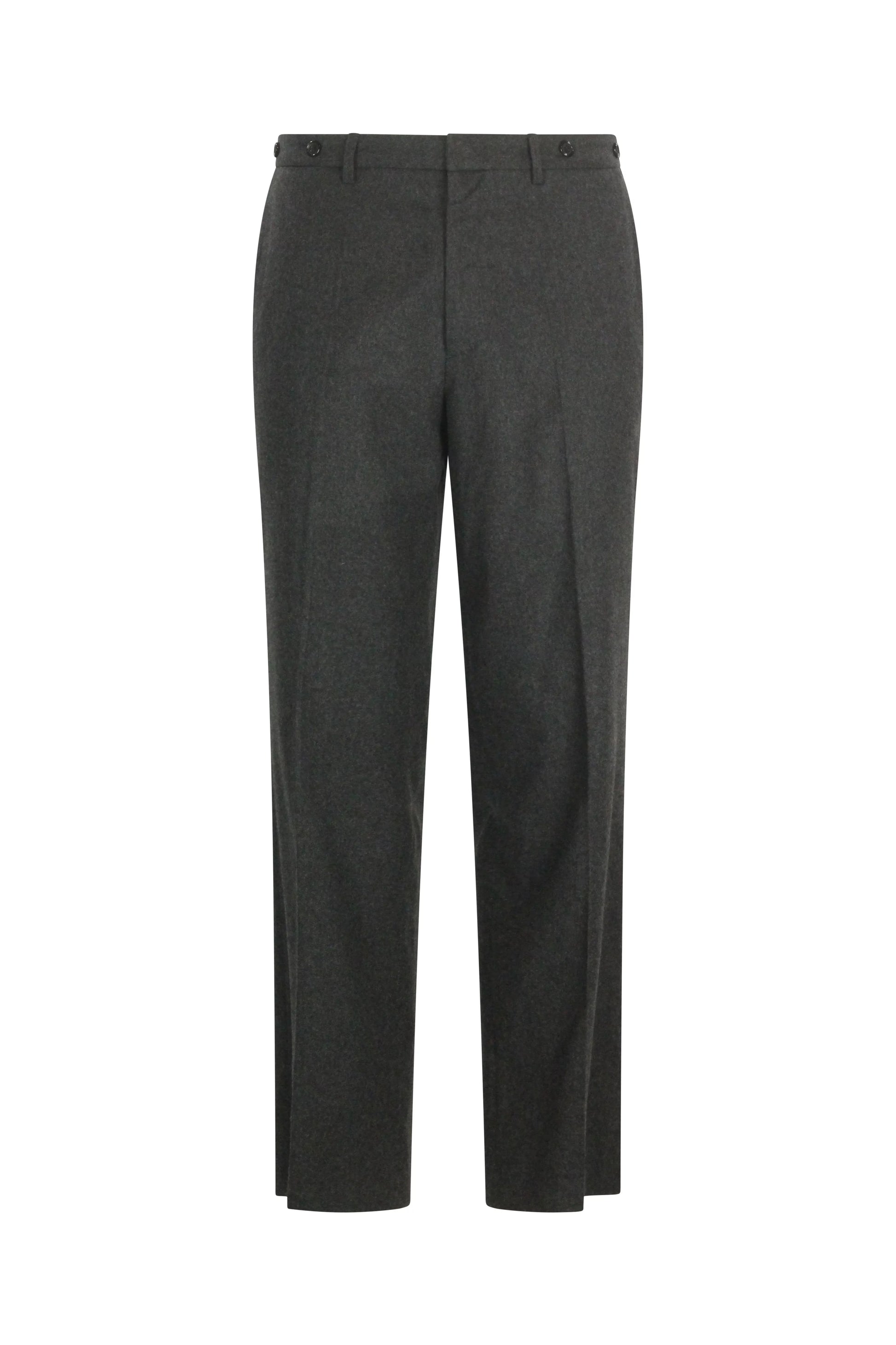 Wool Tailored Trousers in Charcoal Grey