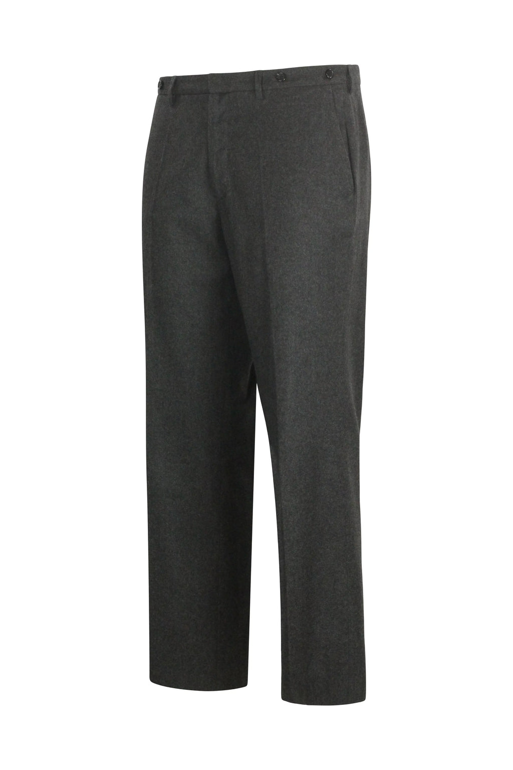 Wool Tailored Trousers in Charcoal Grey